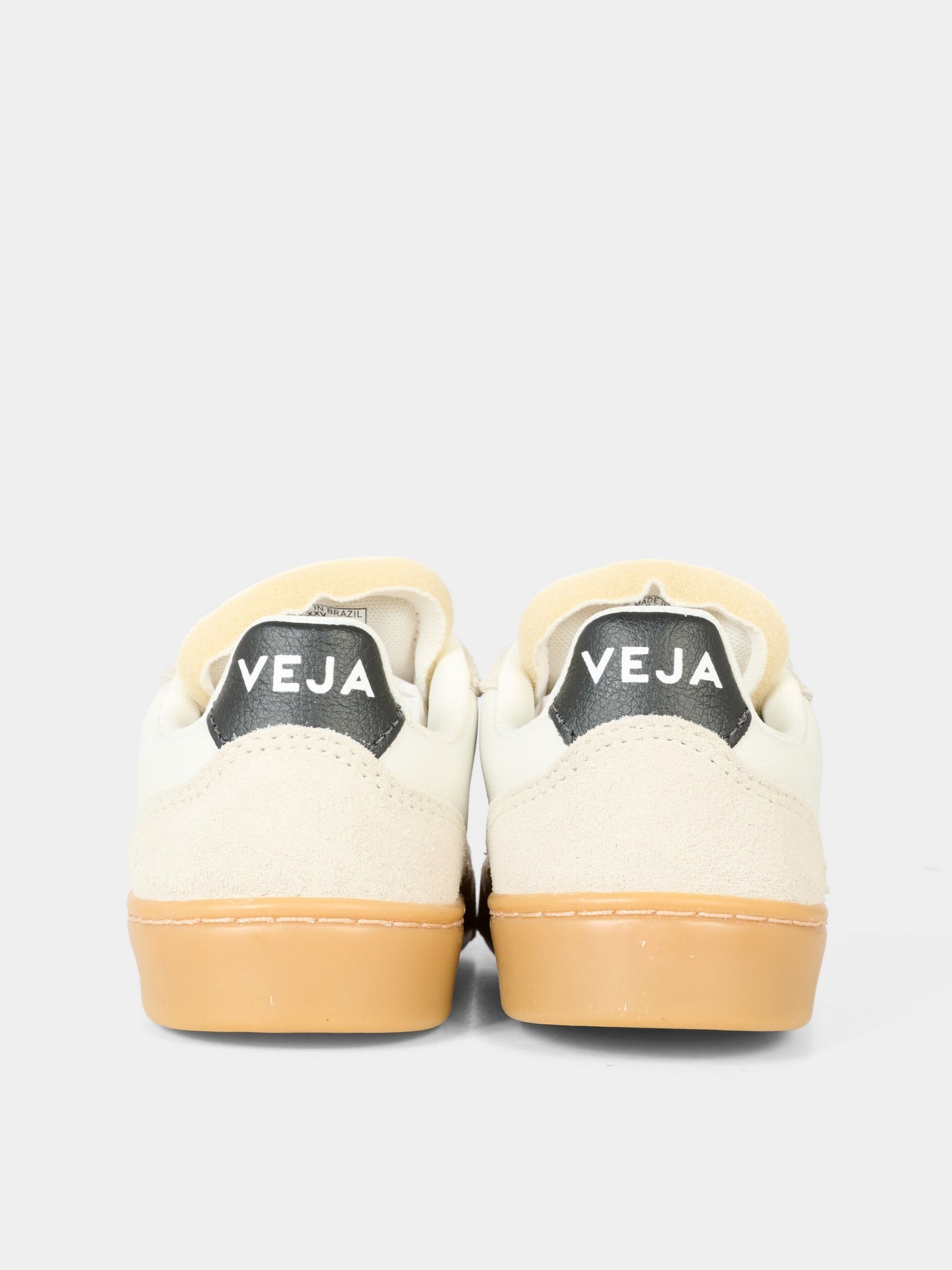 Sneakers V-90 bianche per bambini con logo nero,Veja,SX2021006