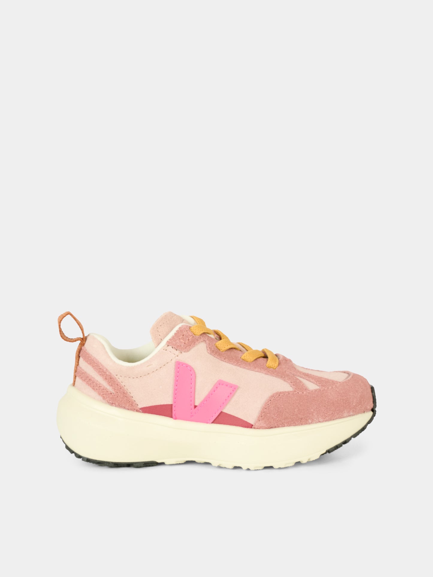 Sneakers Canary rosa per bambina con logo,Veja,YL0321025