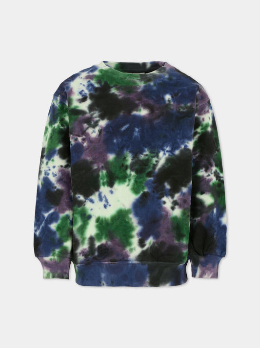 Felpa Monti blu per bambini con stampa tie dye,Molo,6W25J204 9434