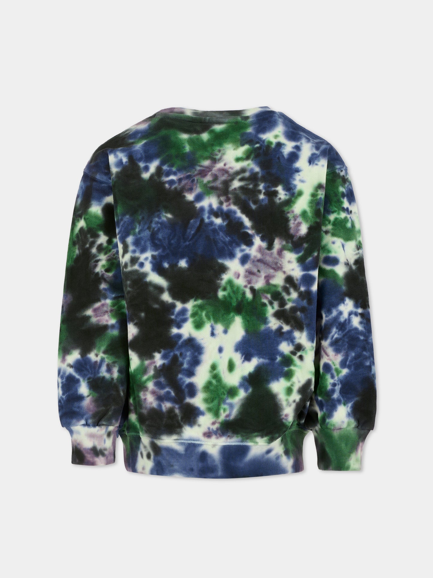 Felpa Monti blu per bambini con stampa tie dye,Molo,6W25J204 9434
