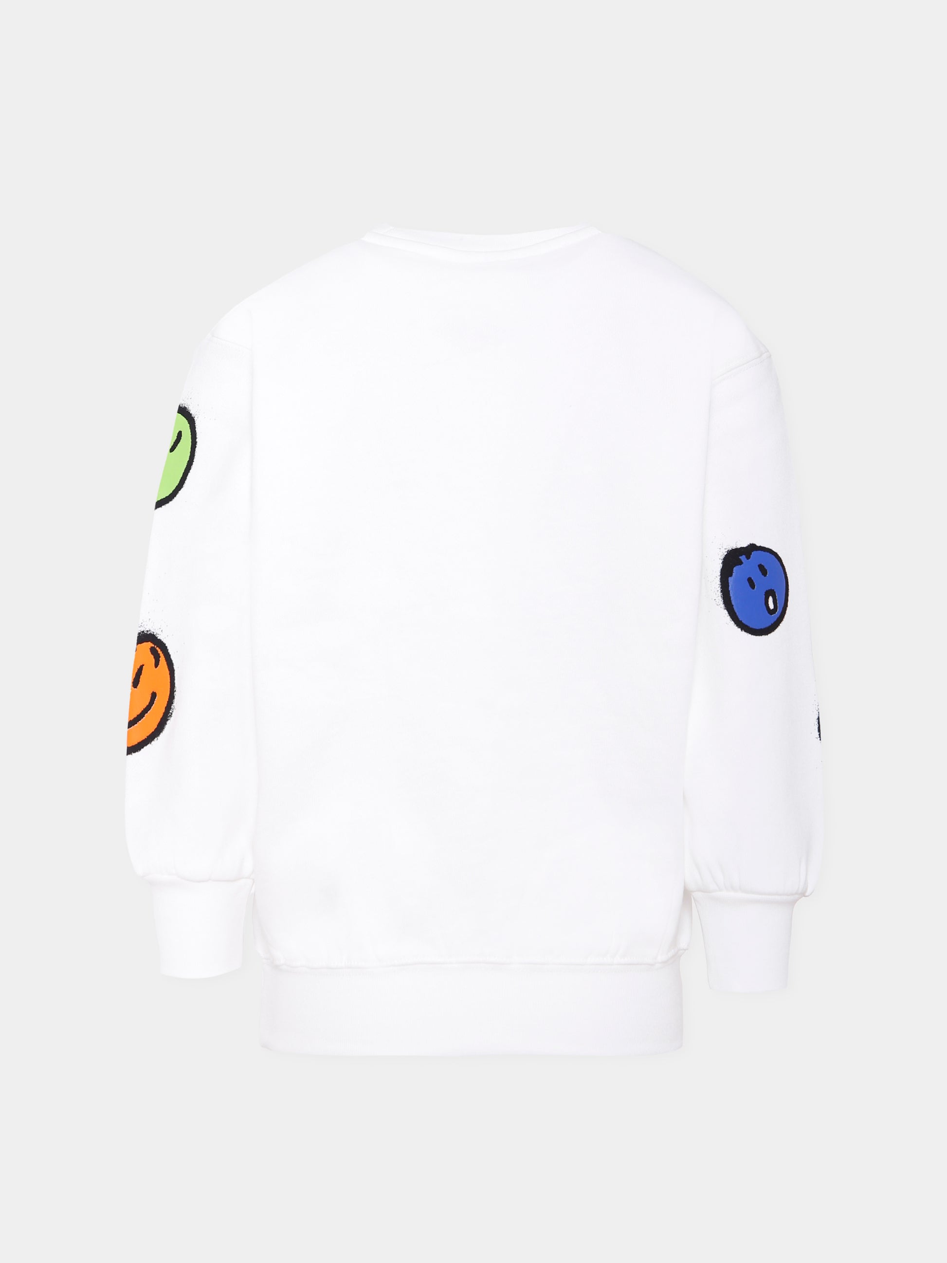 Felpa Monti bianca per bambini con smile multicolor,Molo,6W25J211 5474