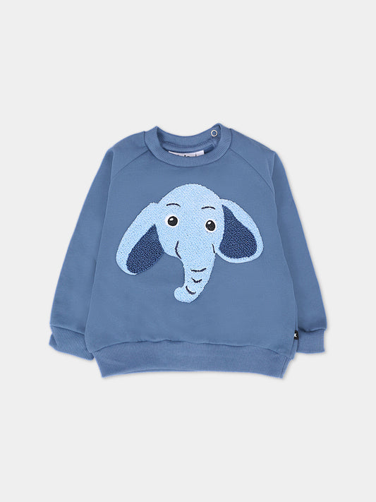 Felpa Disc blu per neonato con elefante,Molo,6W25J212 9761