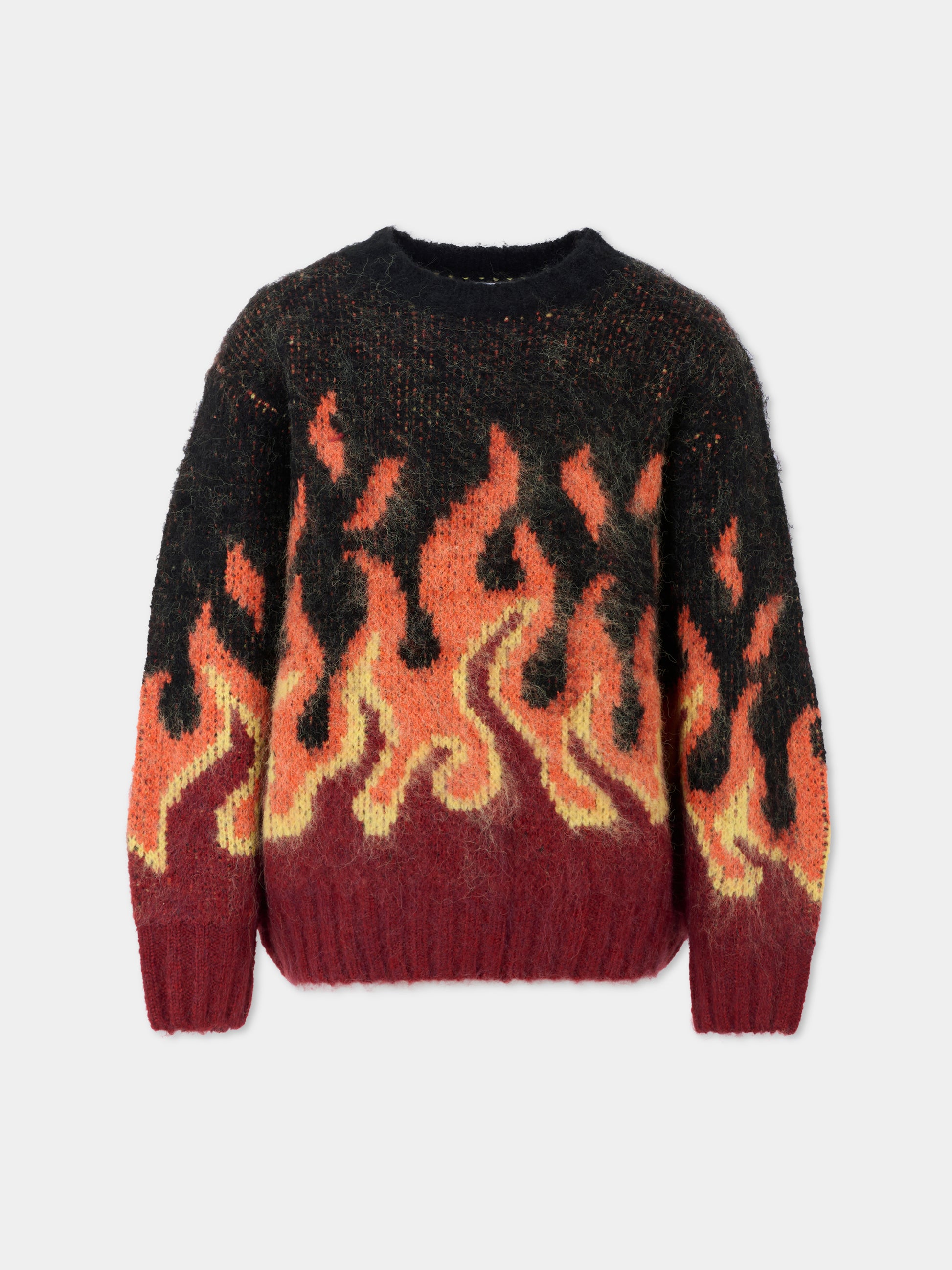 Maglione Bello nero per bambino con fiamme,Molo,6W25K203 4994