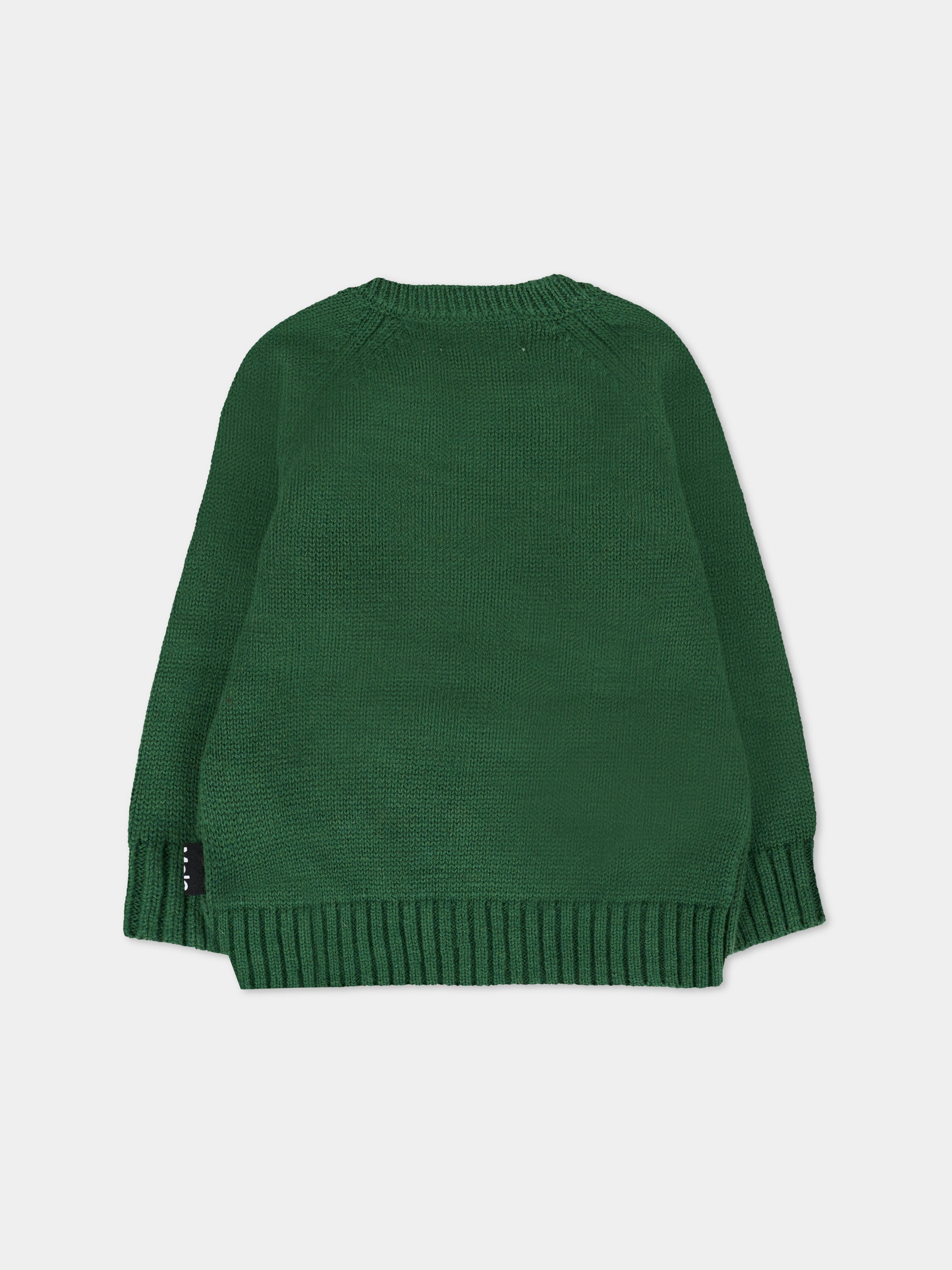 Maglione Bless verde per neonati con cane,Molo,6W25K204 9666