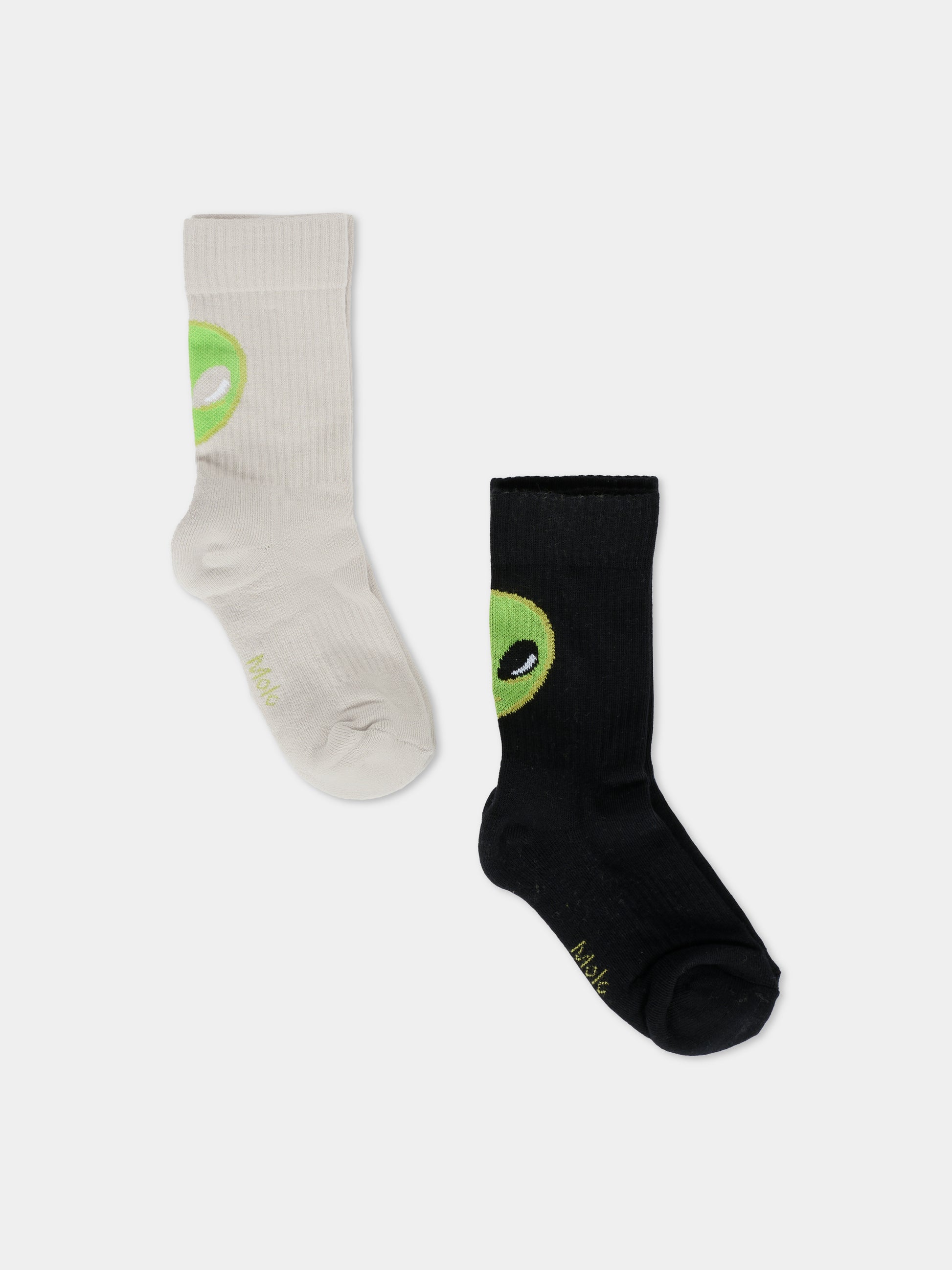 Set calze nere per bambino con alieno,Molo,7W25G104 9745