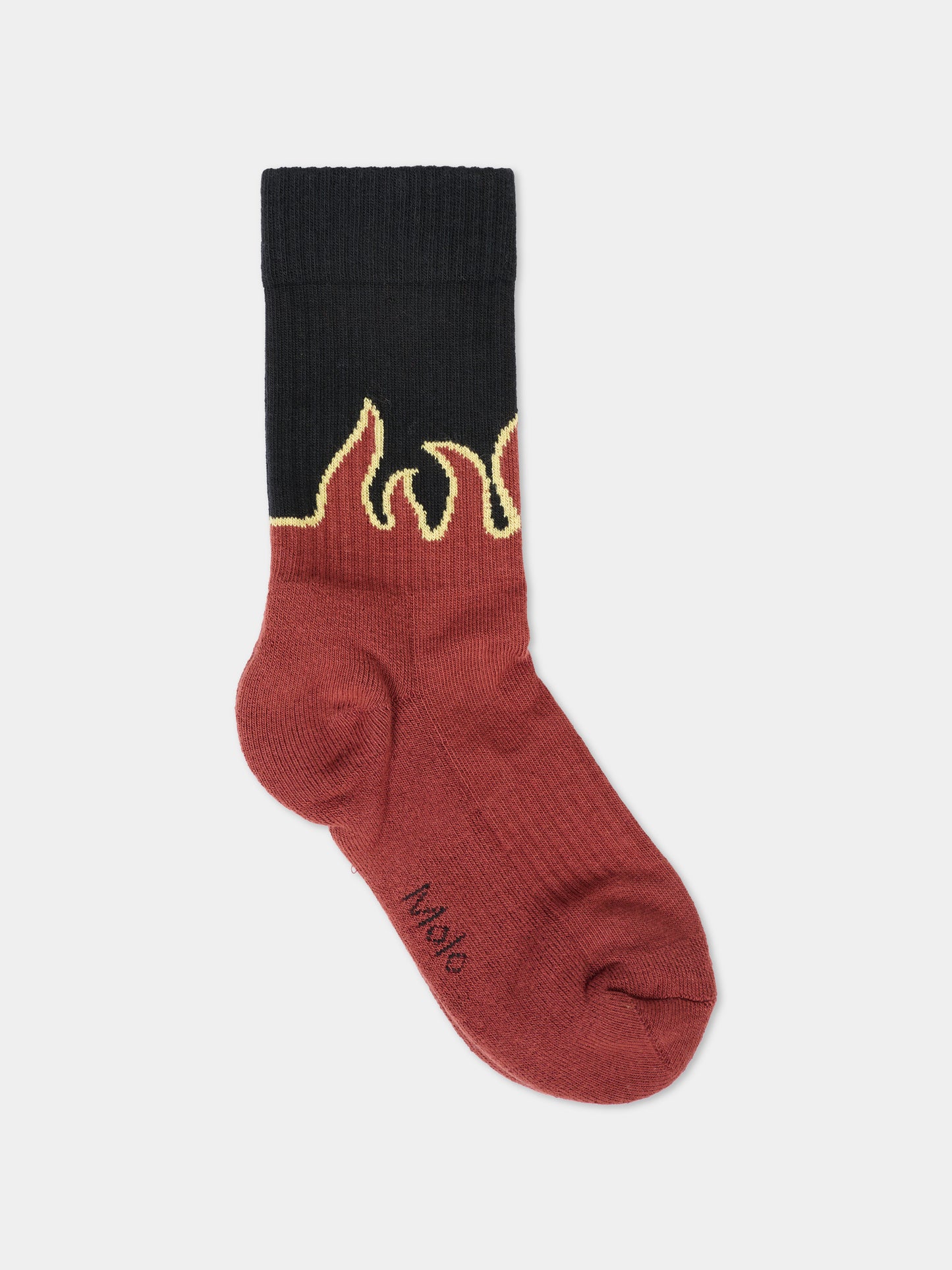 Set calzini neri per bambino con fiamme,Molo,7W25G104 9746