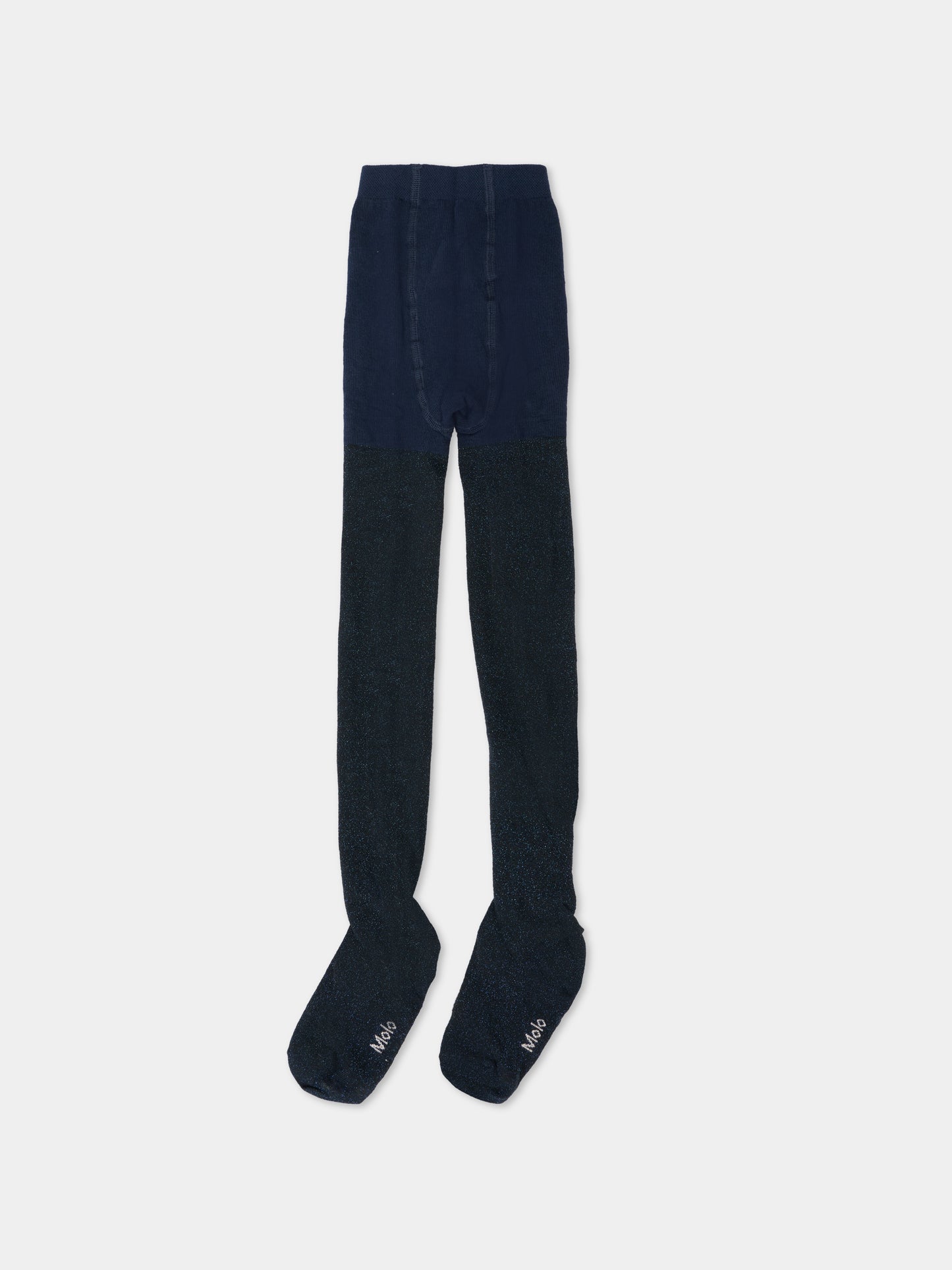 Collant blu per bambina con lurex,Molo,7W25G203 8552