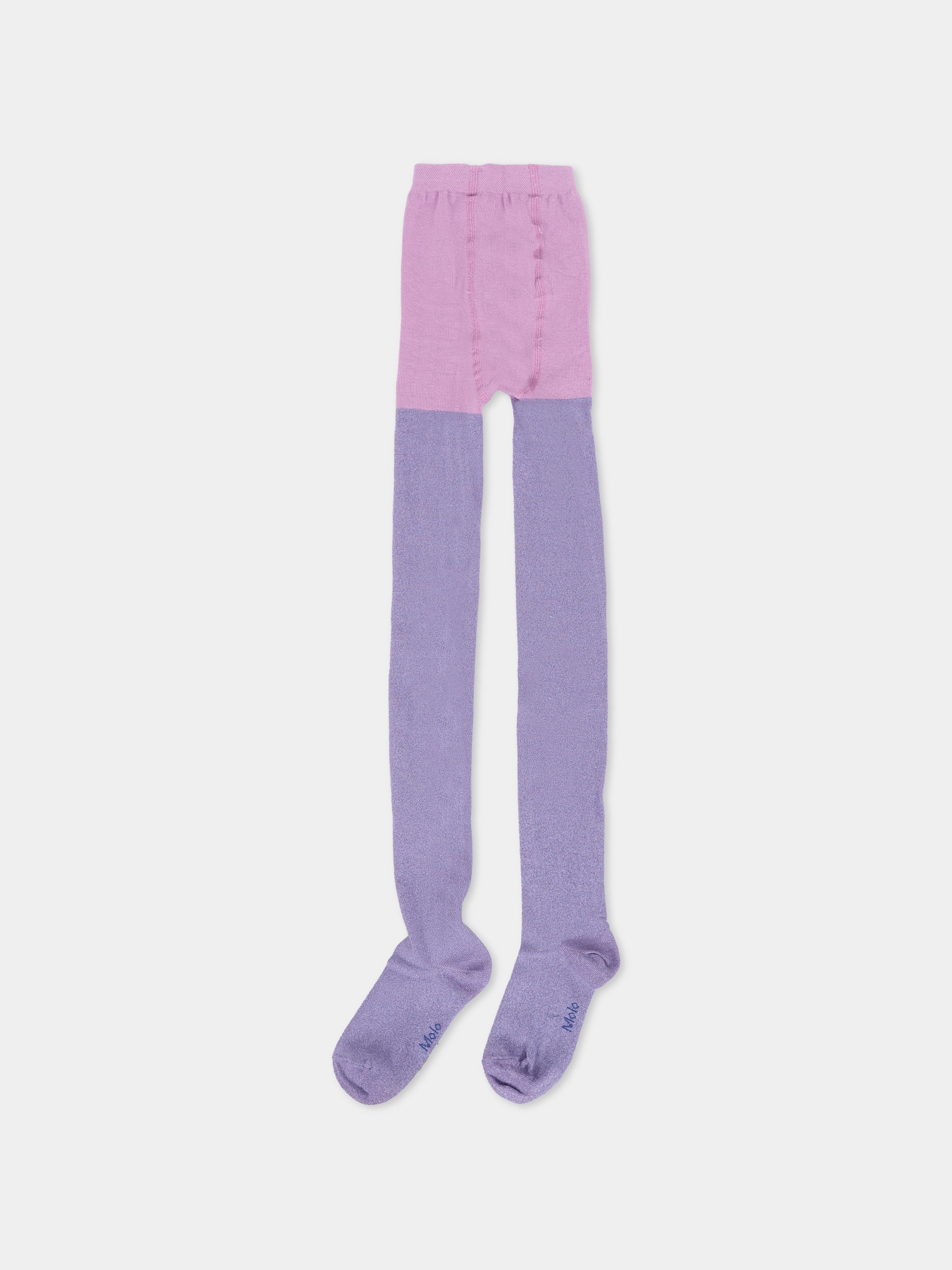 Collant viola per bambina con lurex,Molo,7W25G203 8765