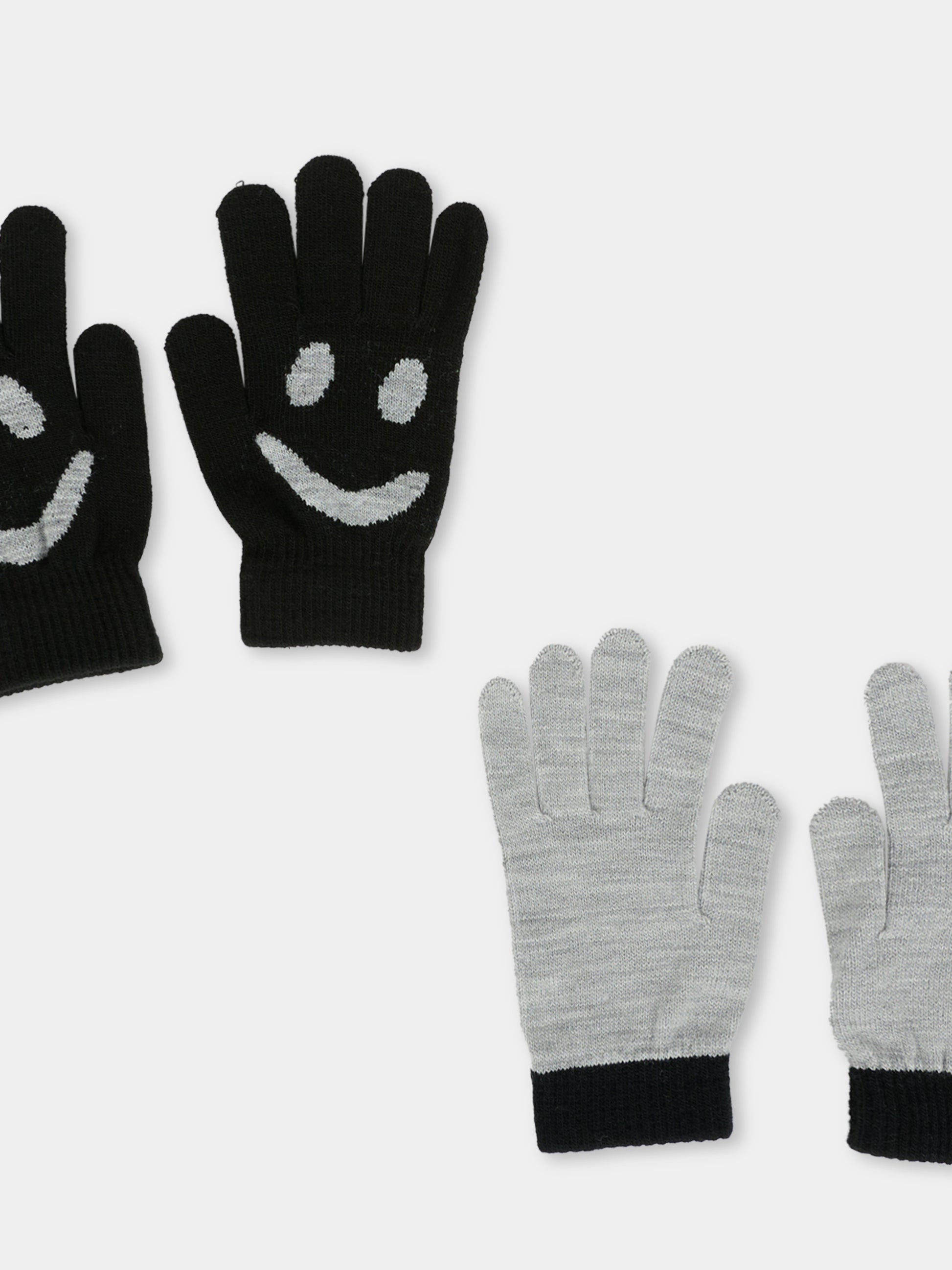Set guanti nero per bambini con smile,Molo,7W25S202 0099