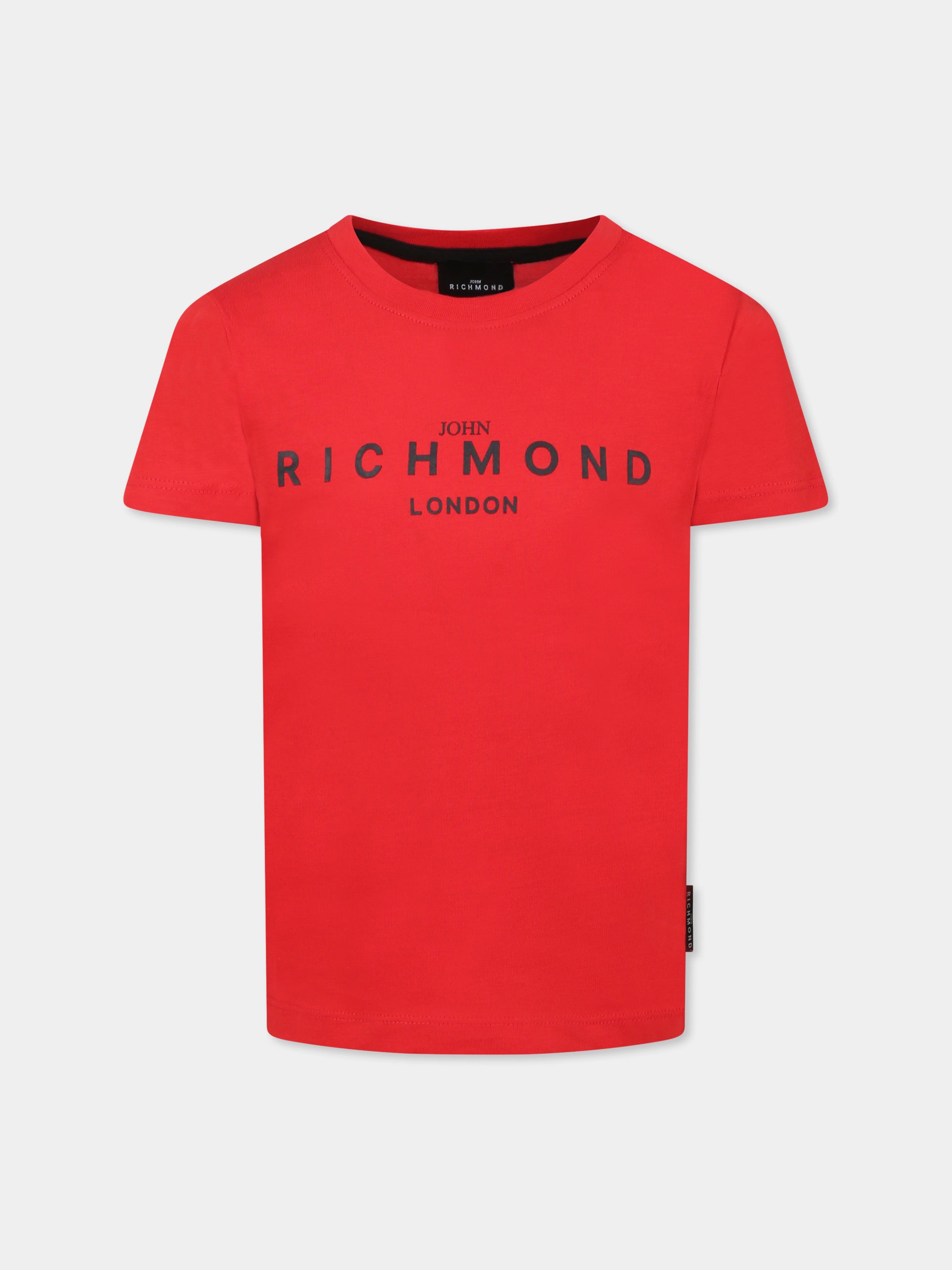 T-shirt rossa per bambini con logo,Richmond Jr,RBP25003TS RED