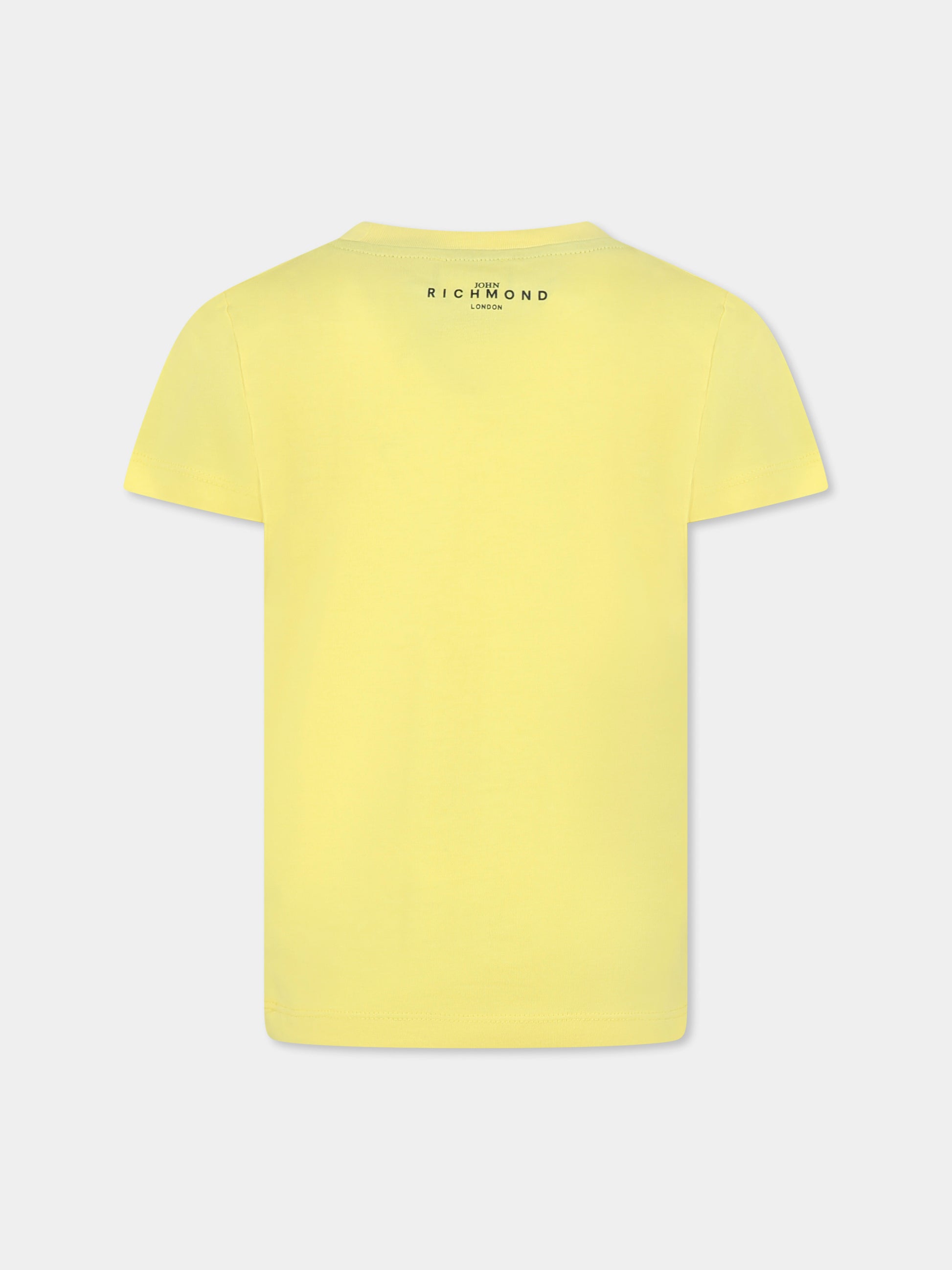 T-shirt gialla per bambino con logo,Richmond Jr,RBP25003TS YELLOW