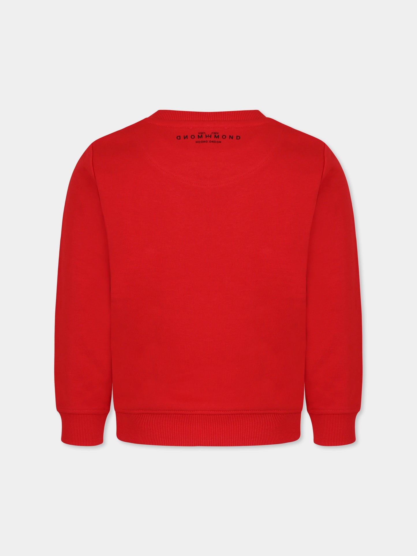 Felpa rossa per bambini con logo,Richmond,RBP25005FE RED