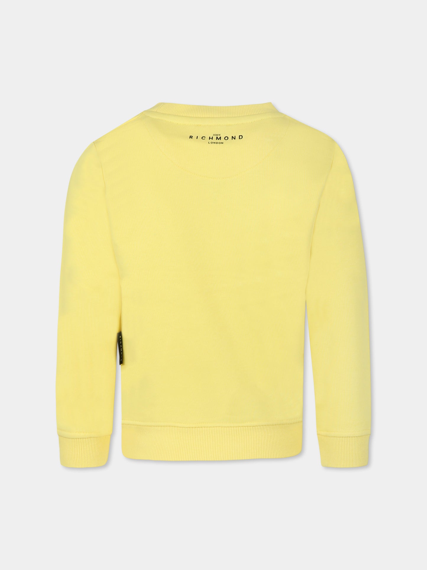 Felpa gialla per bambini con logo,Richmond,RBP25005FE YELLOW