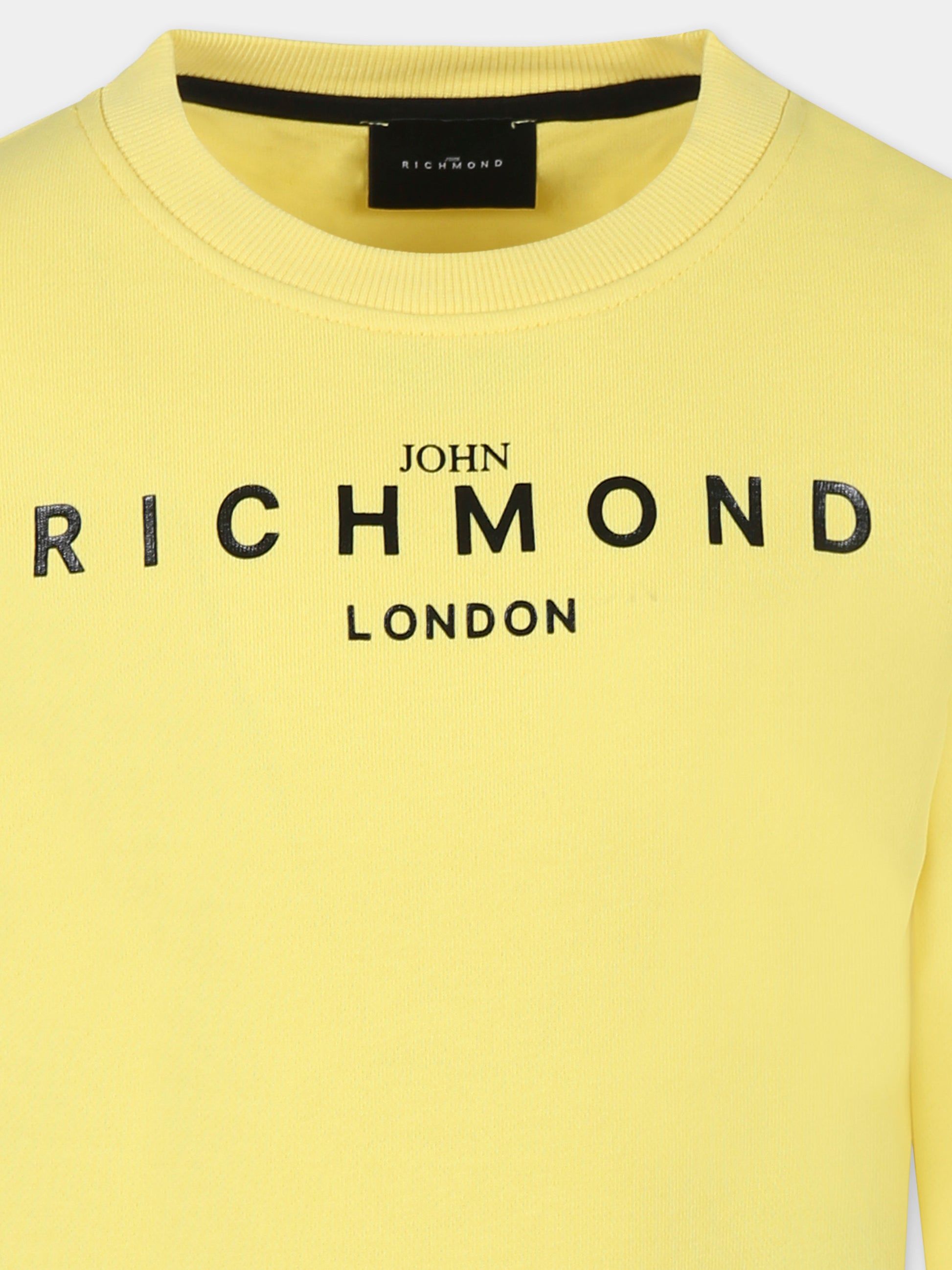 Felpa gialla per bambini con logo,Richmond,RBP25005FE YELLOW
