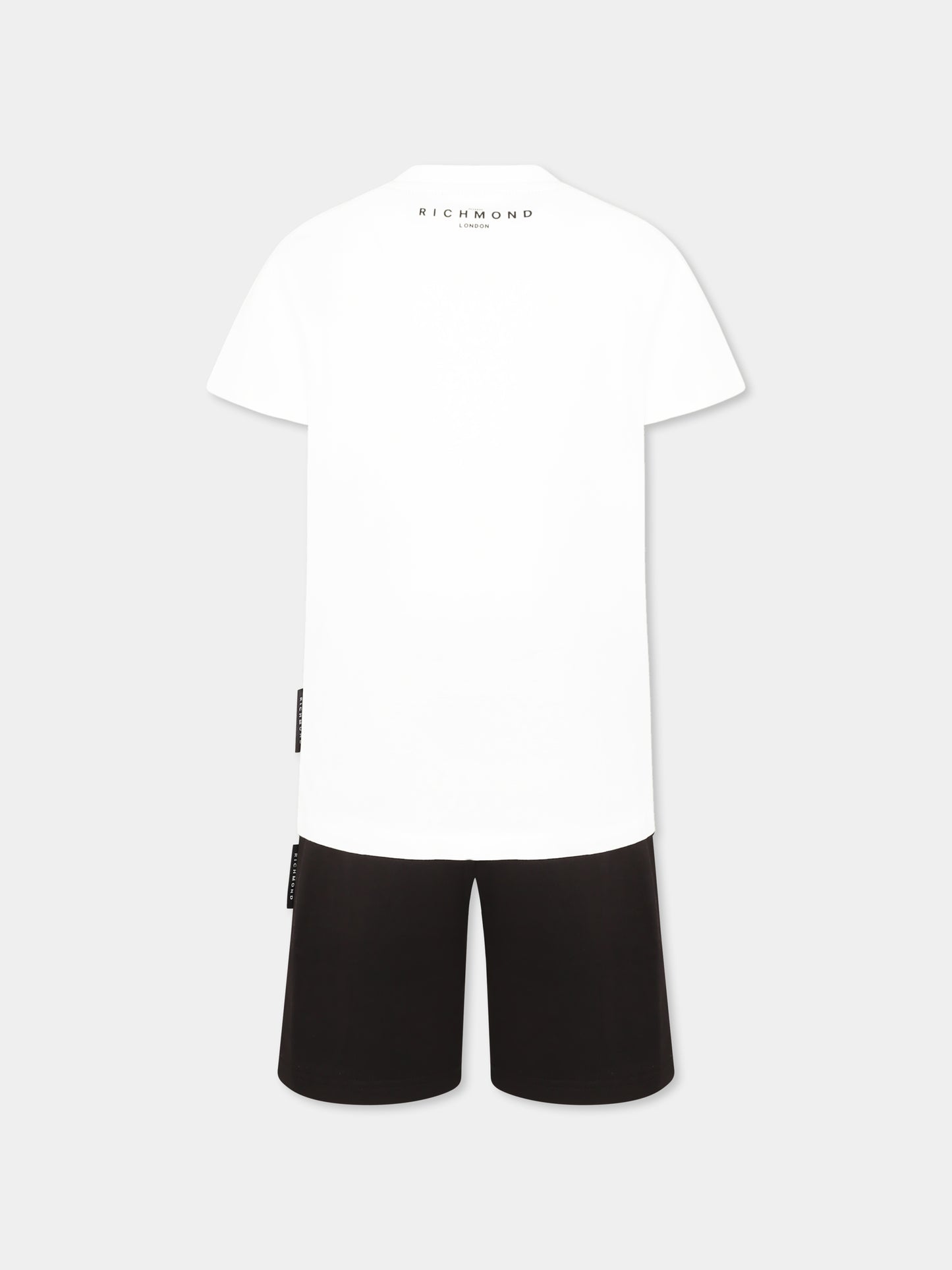 Completo nero per bambino con logo,Richmond,RBP25008CJ COLOR BLOCK