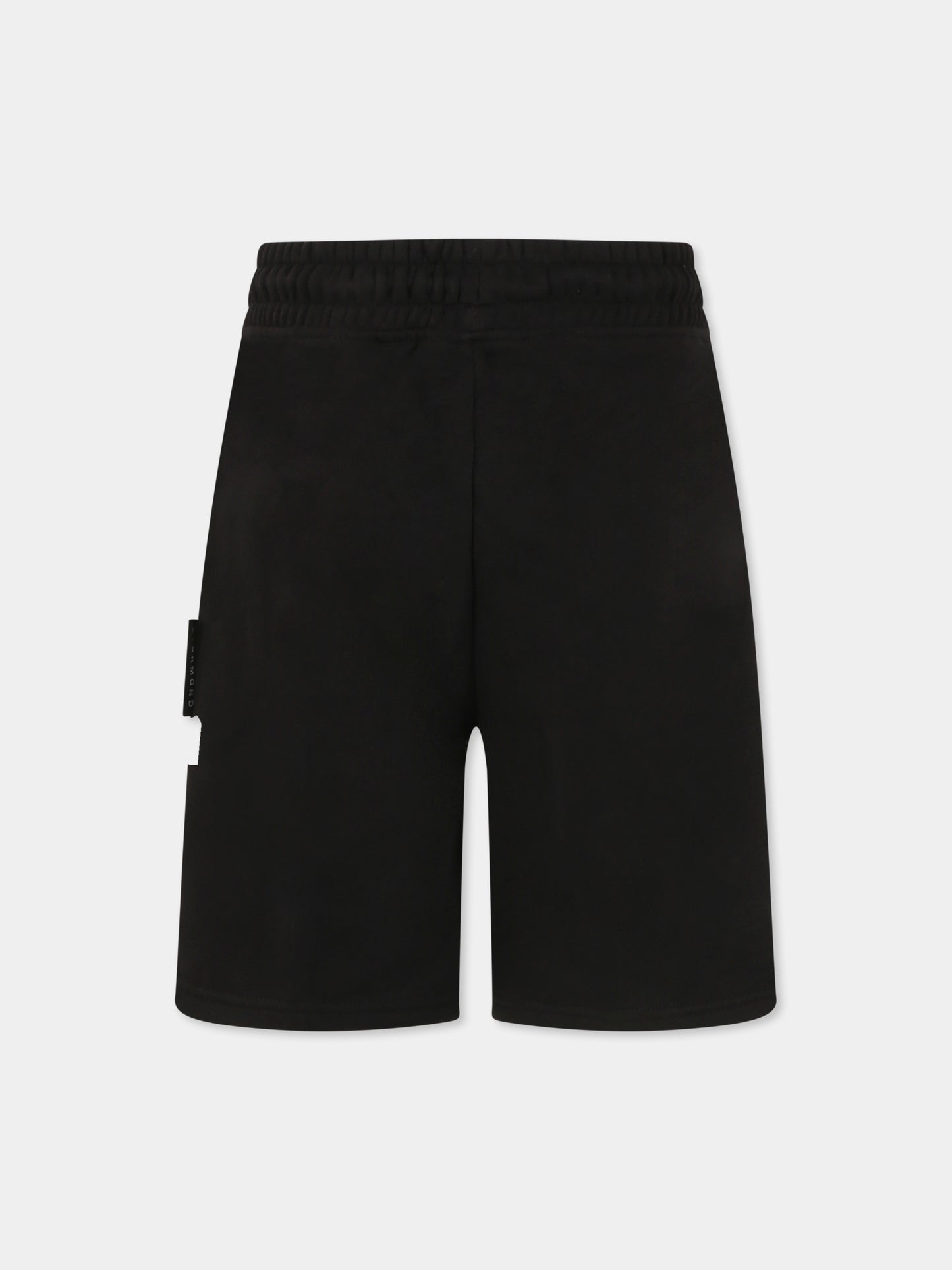 Shorts neri per bambino con logo,Richmond,RBP25009BE BLACK
