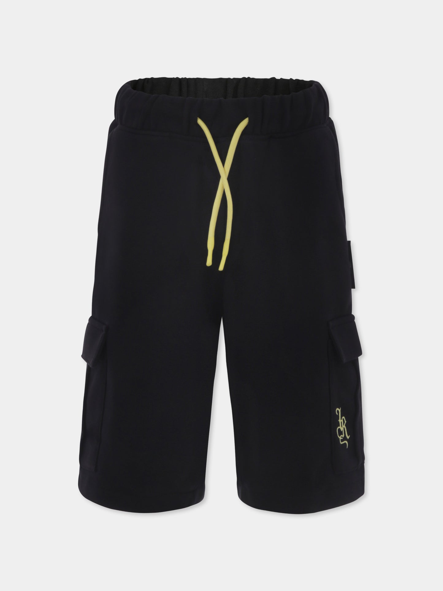 Shorts neri per bambino con logo,Richmond,RBP25068BE BLACK
