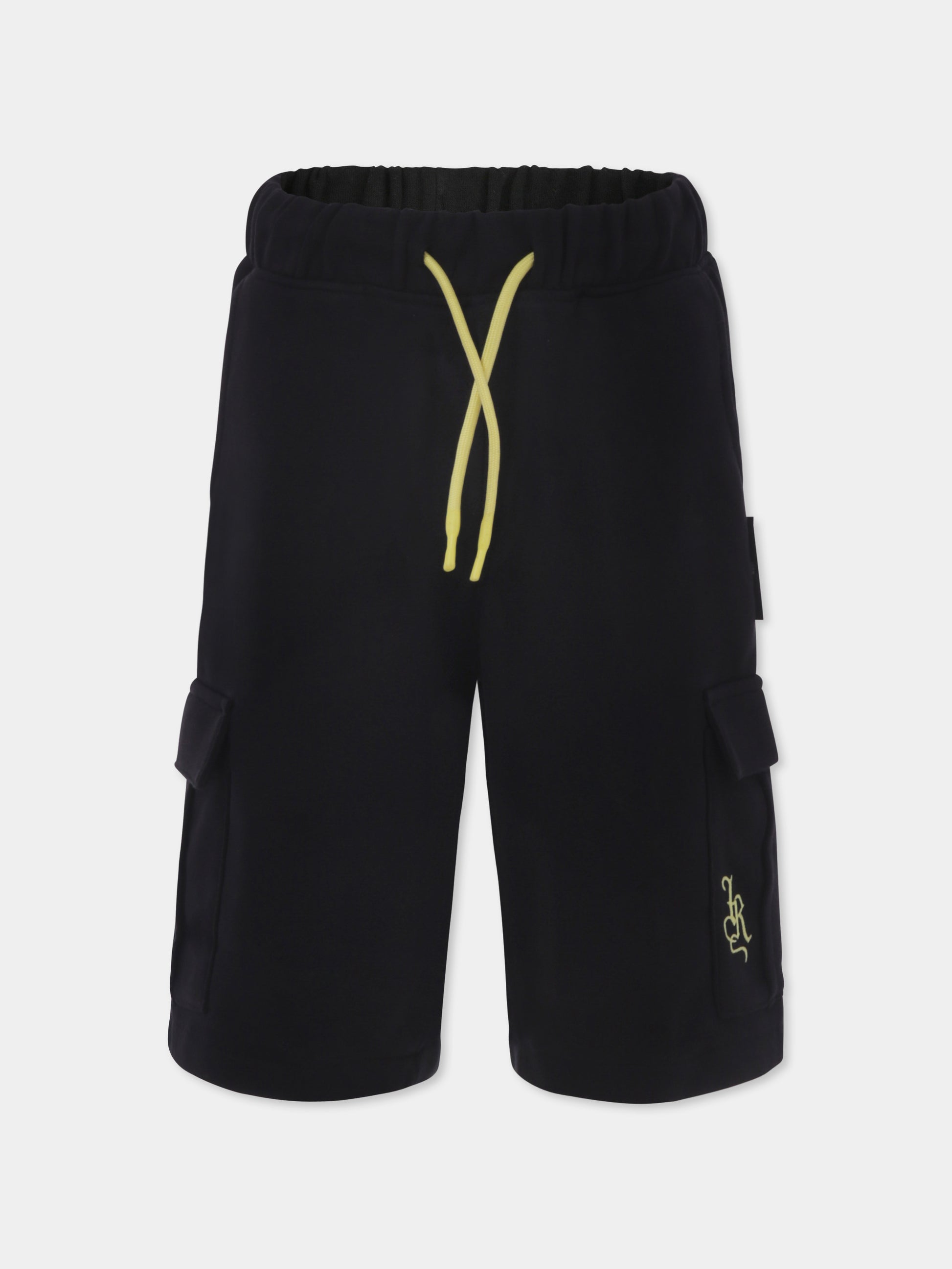 Shorts neri per bambino con logo,Richmond,RBP25068BE BLACK