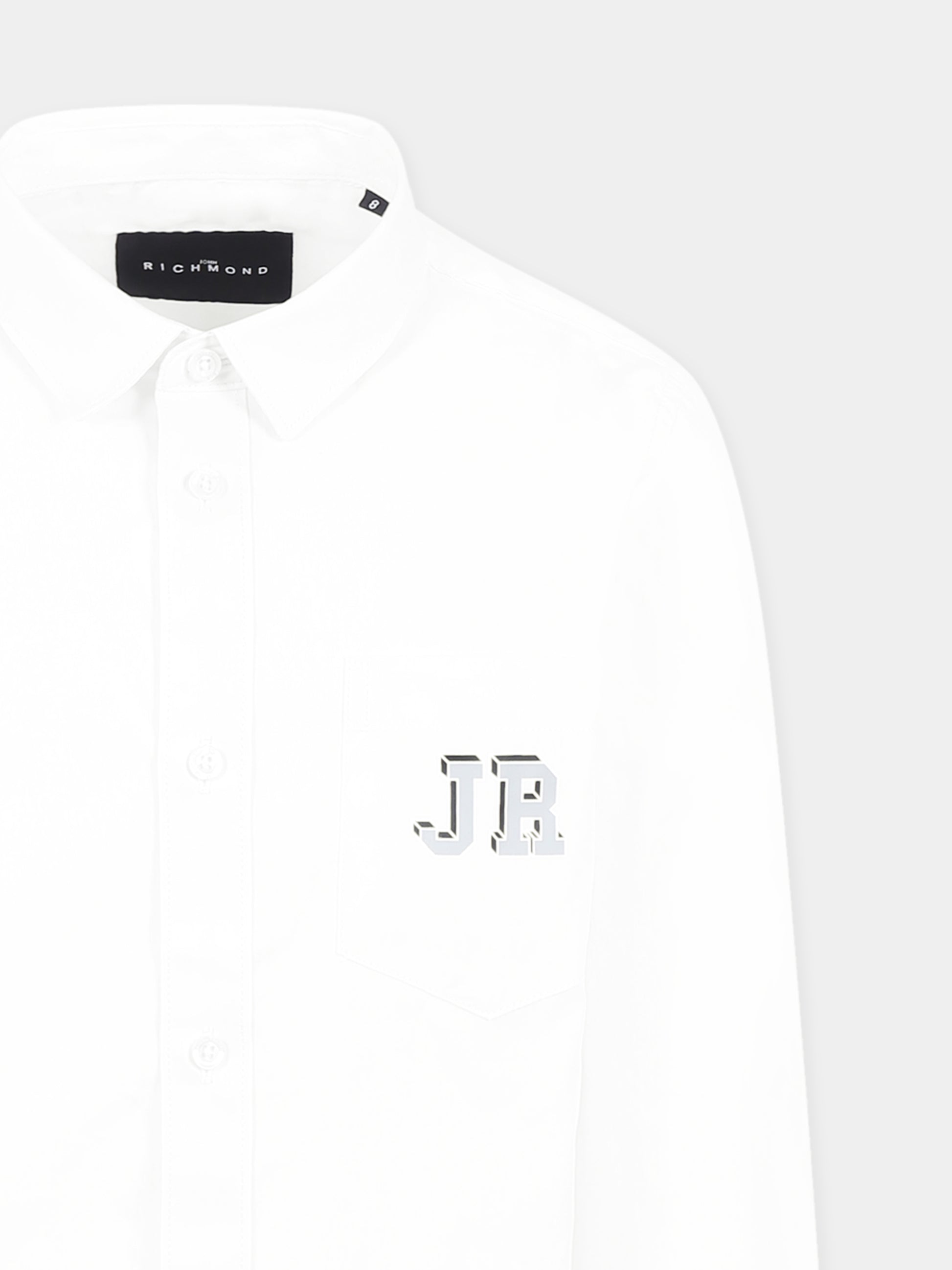 Camicia bianca per bambino con logo,Richmond,RBP25095CA WHITE