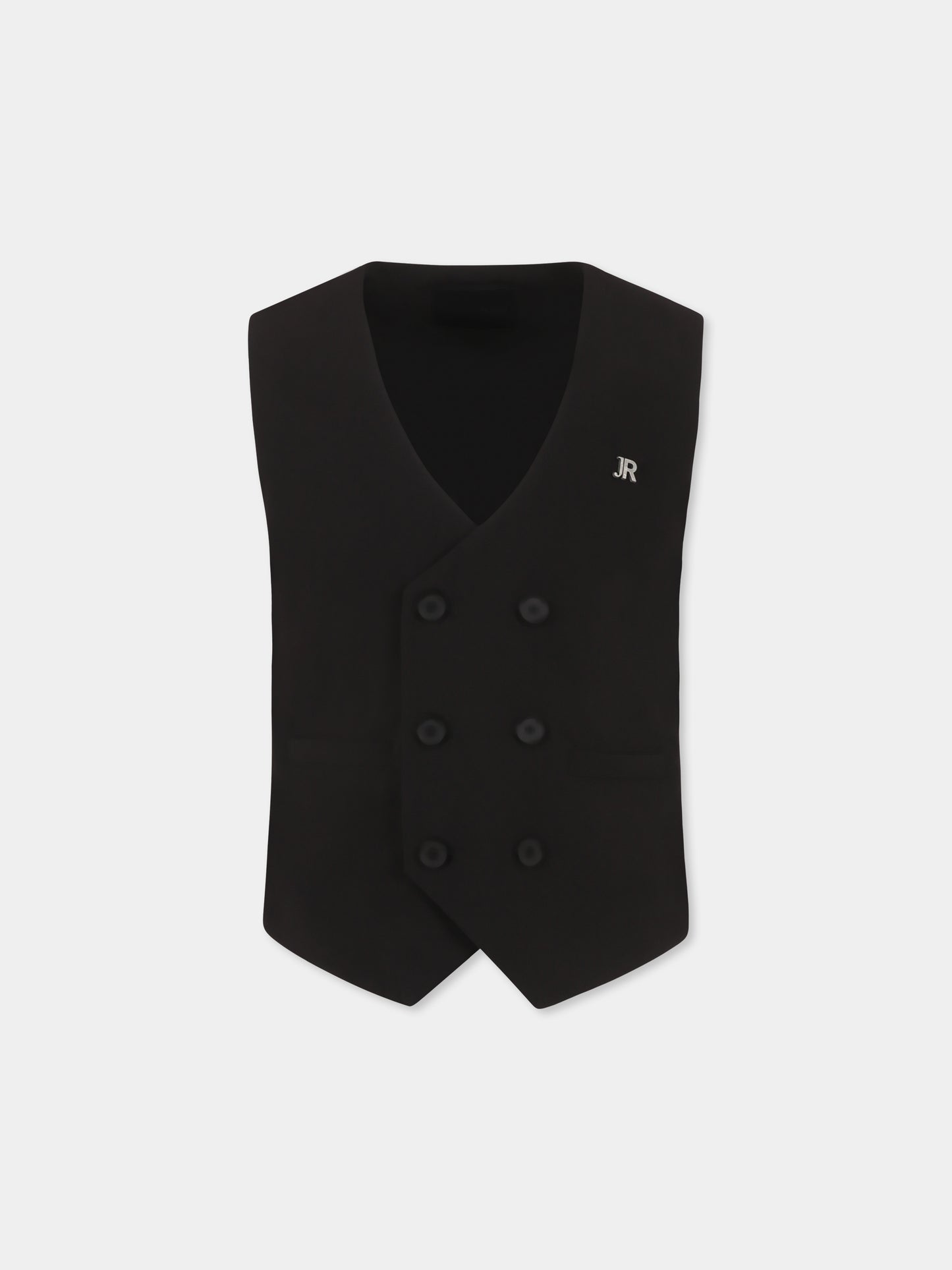 Panciotto nero per bambino con logo,Richmond,RBP25220GT BLACK