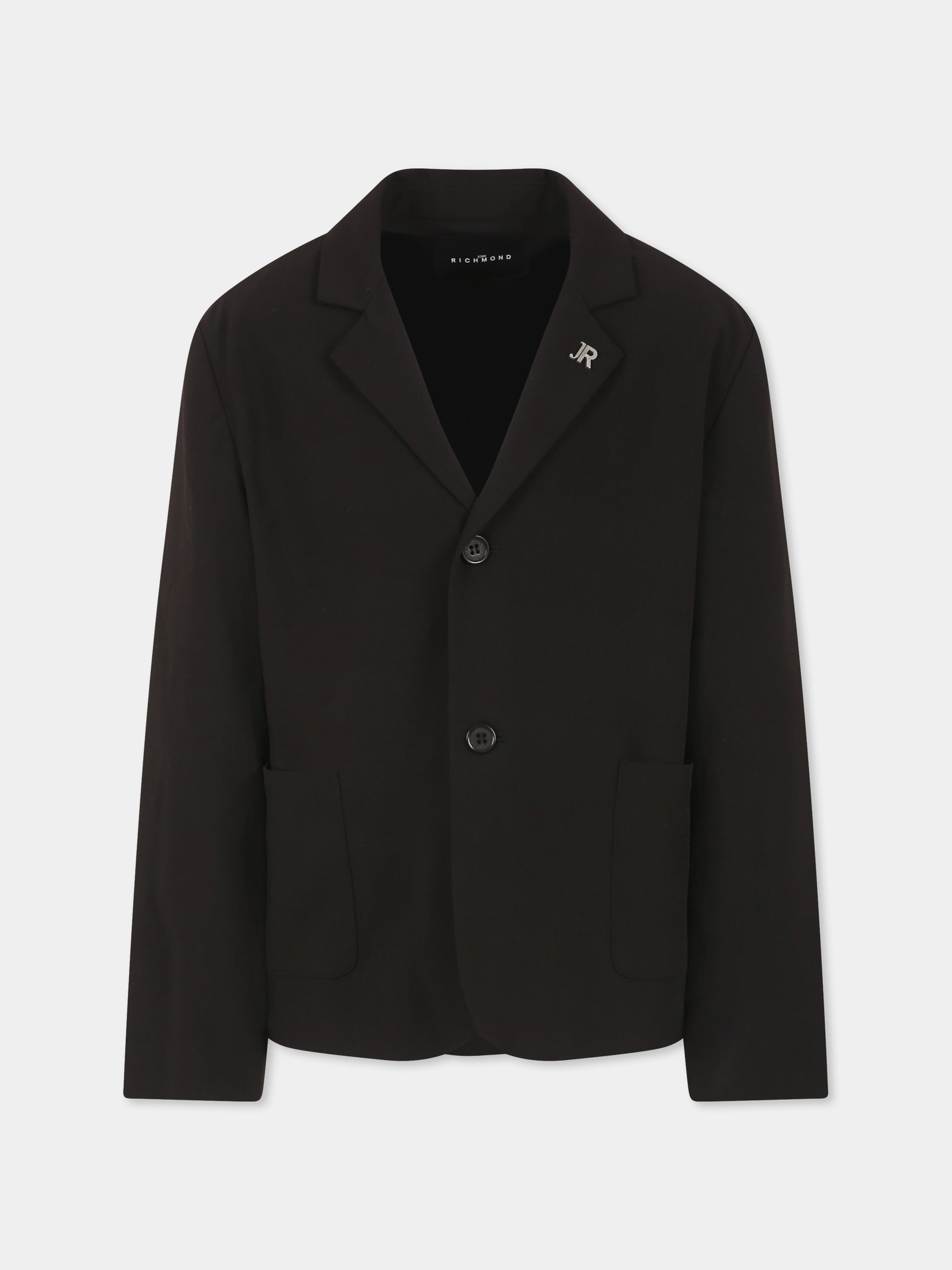 Giacca nera per bambino con logo,Richmond,RBP25221GC BLACK