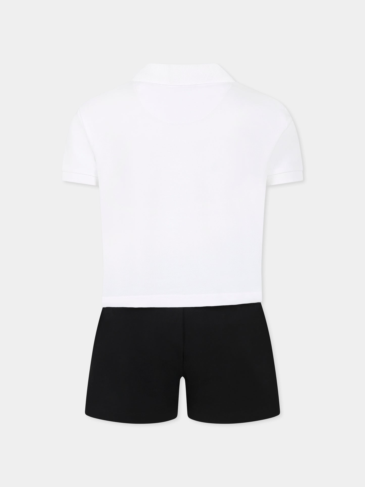 Completo bianco per bambina con logo e cuore,Richmond,RGP25078CJ BLACK