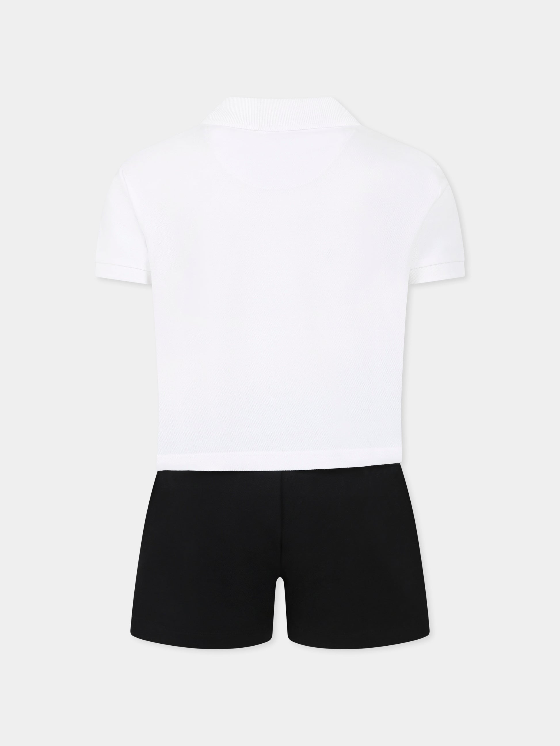 Completo bianco per bambina con logo e cuore,Richmond,RGP25078CJ BLACK