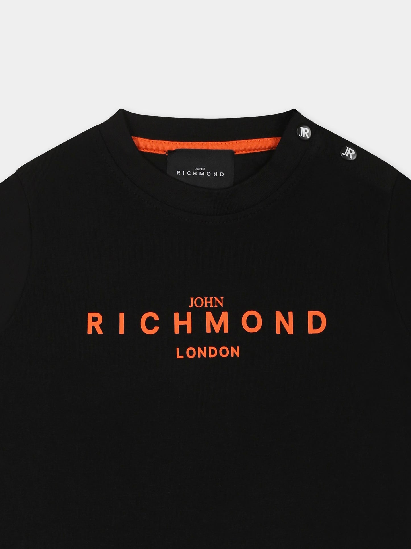 T-shirt nera per neonati con logo,Richmond,RIP25014TS BLACK