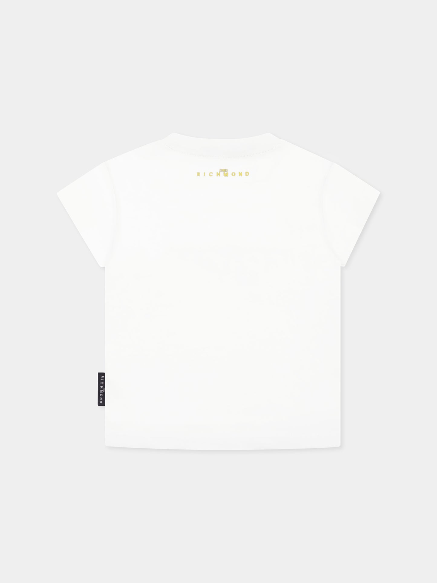 T-shirt bianca per neonato con logo,Richmond,RIP25072TS WHITE