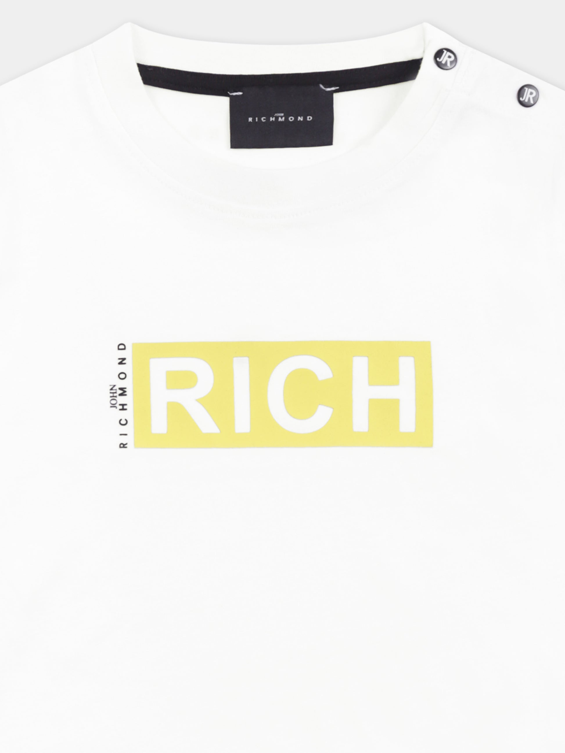 T-shirt bianca per neonato con logo,Richmond,RIP25072TS WHITE