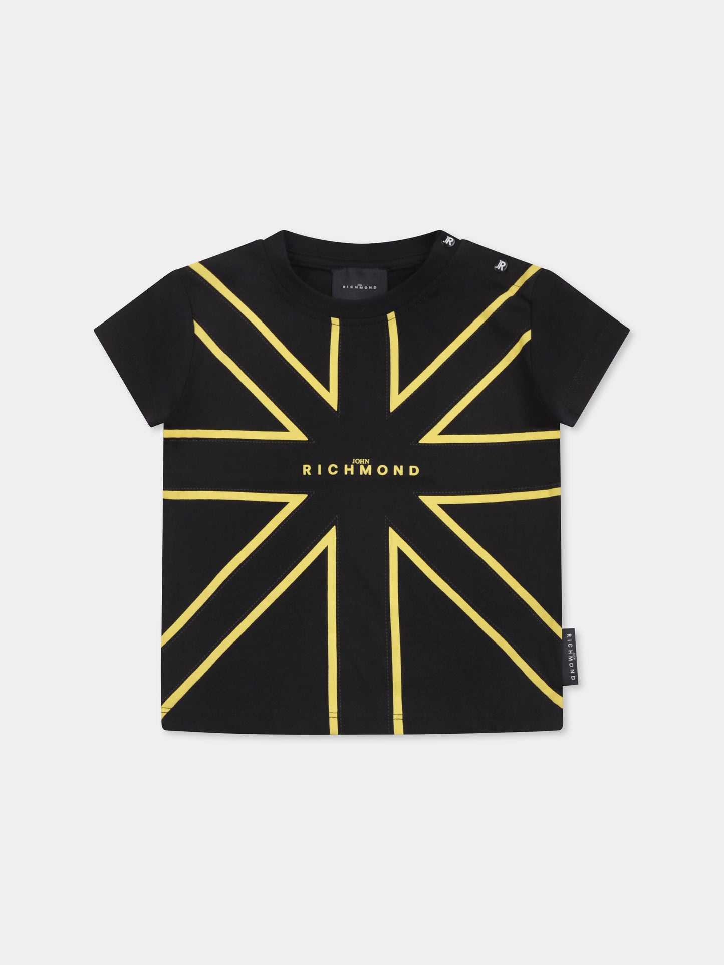 T-shirt nera per neonato con logo,Richmond,RIP25077TS BLACK