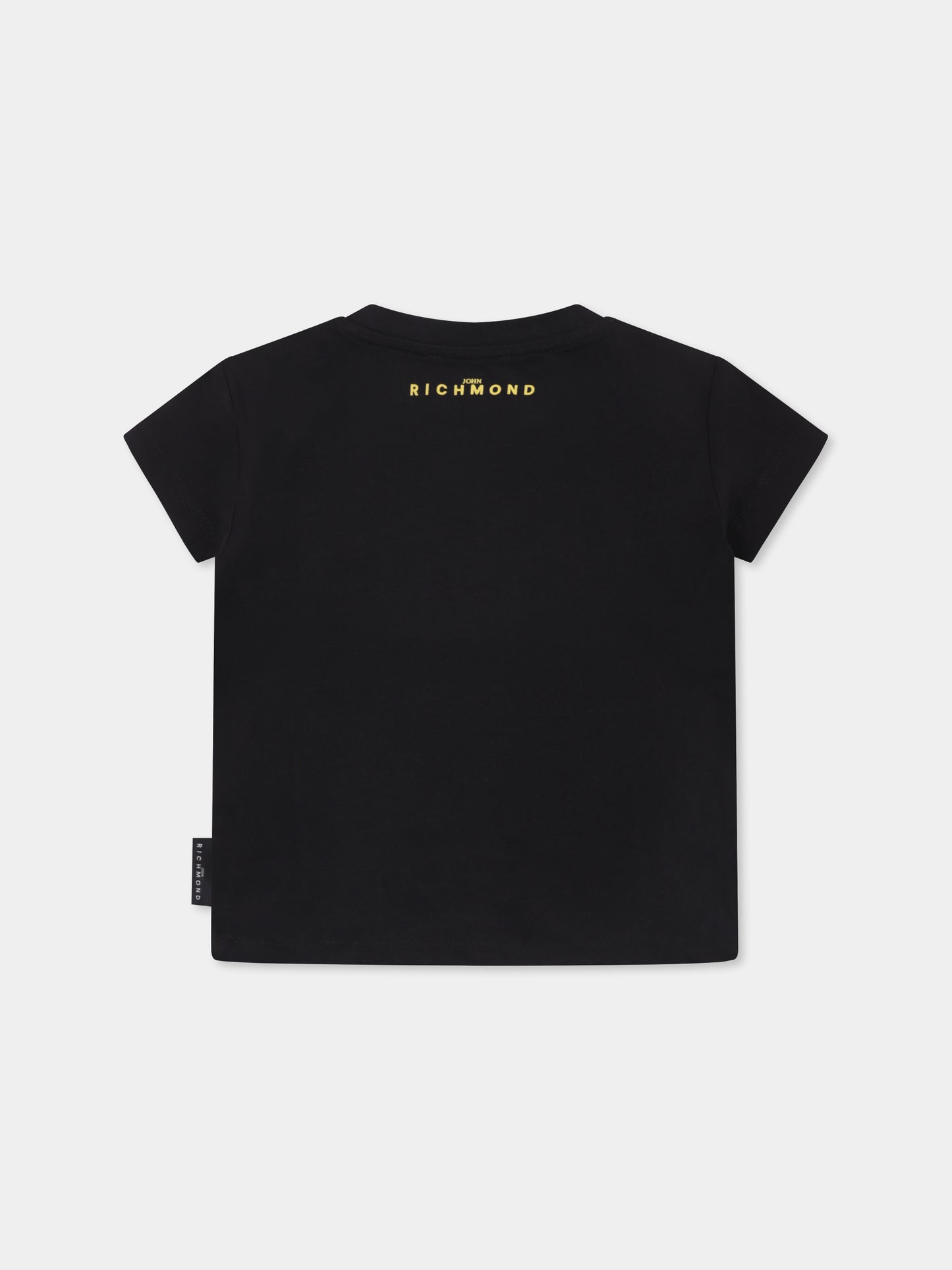 T-shirt nera per neonato con logo,Richmond,RIP25077TS BLACK