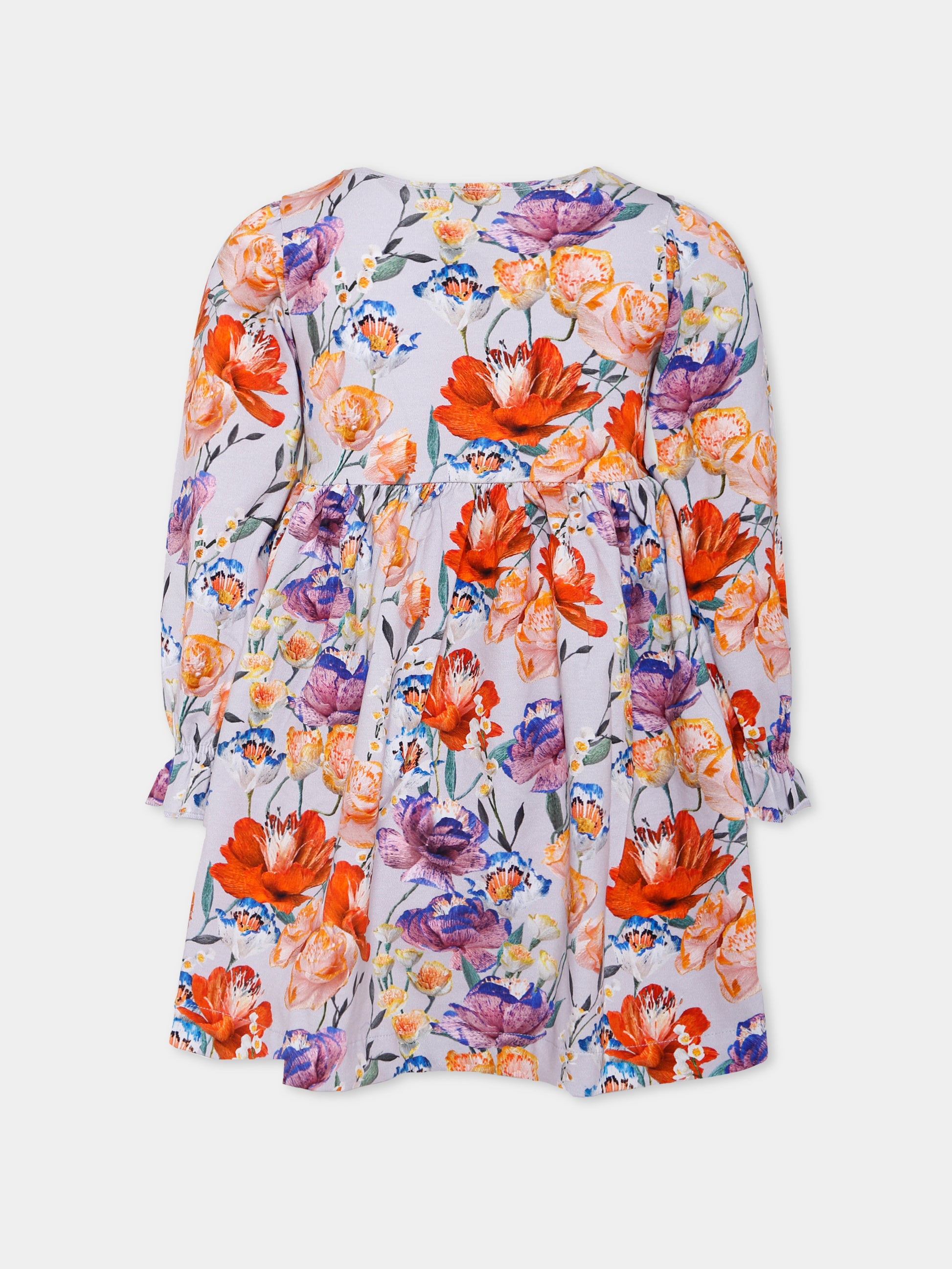 Vestito Camie lilla per bambina con stampa floreale,Molo,2W25E245 9378