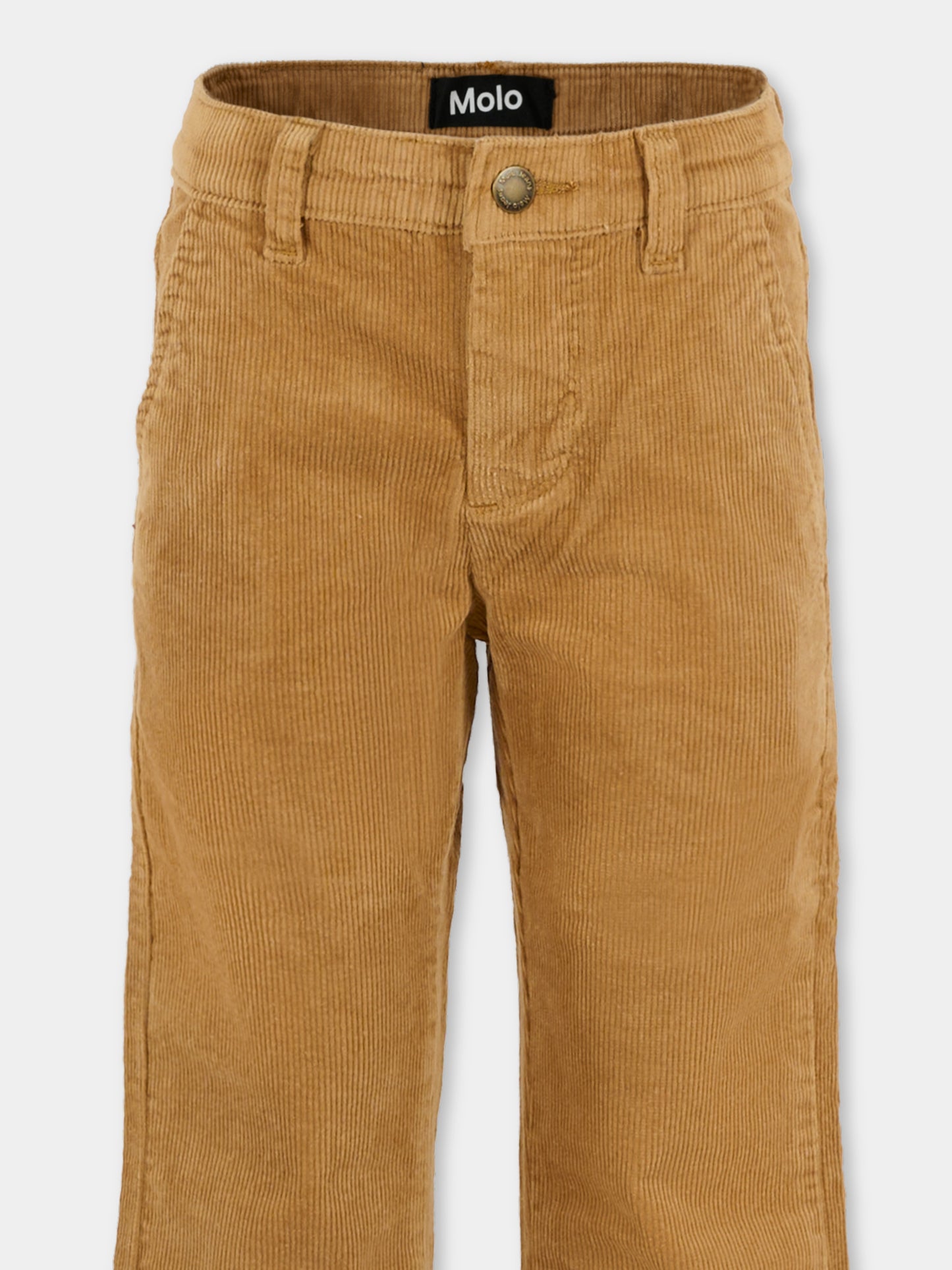 Pantaloni Aida marroni per bambina con logo,Molo,2W25I102 5510