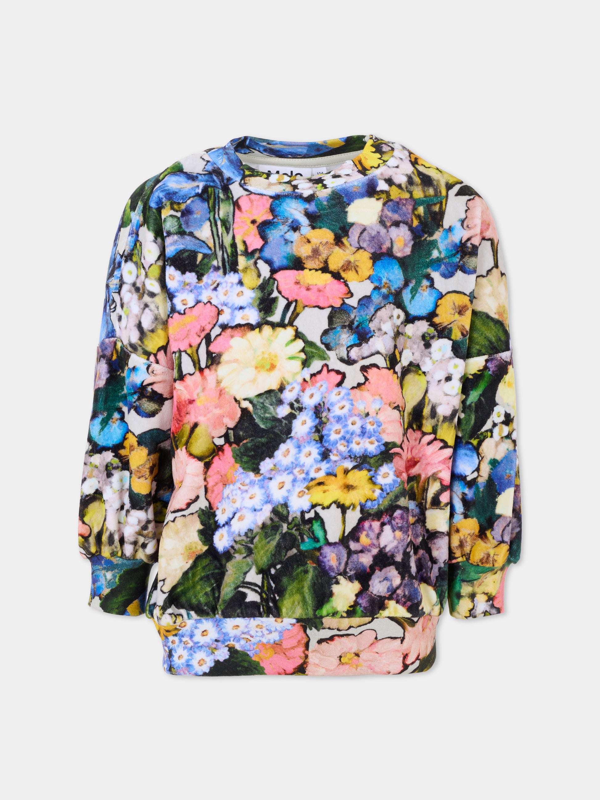 Felpa Marika multicolor per bambina con fiori,Molo,2W25J213 9384