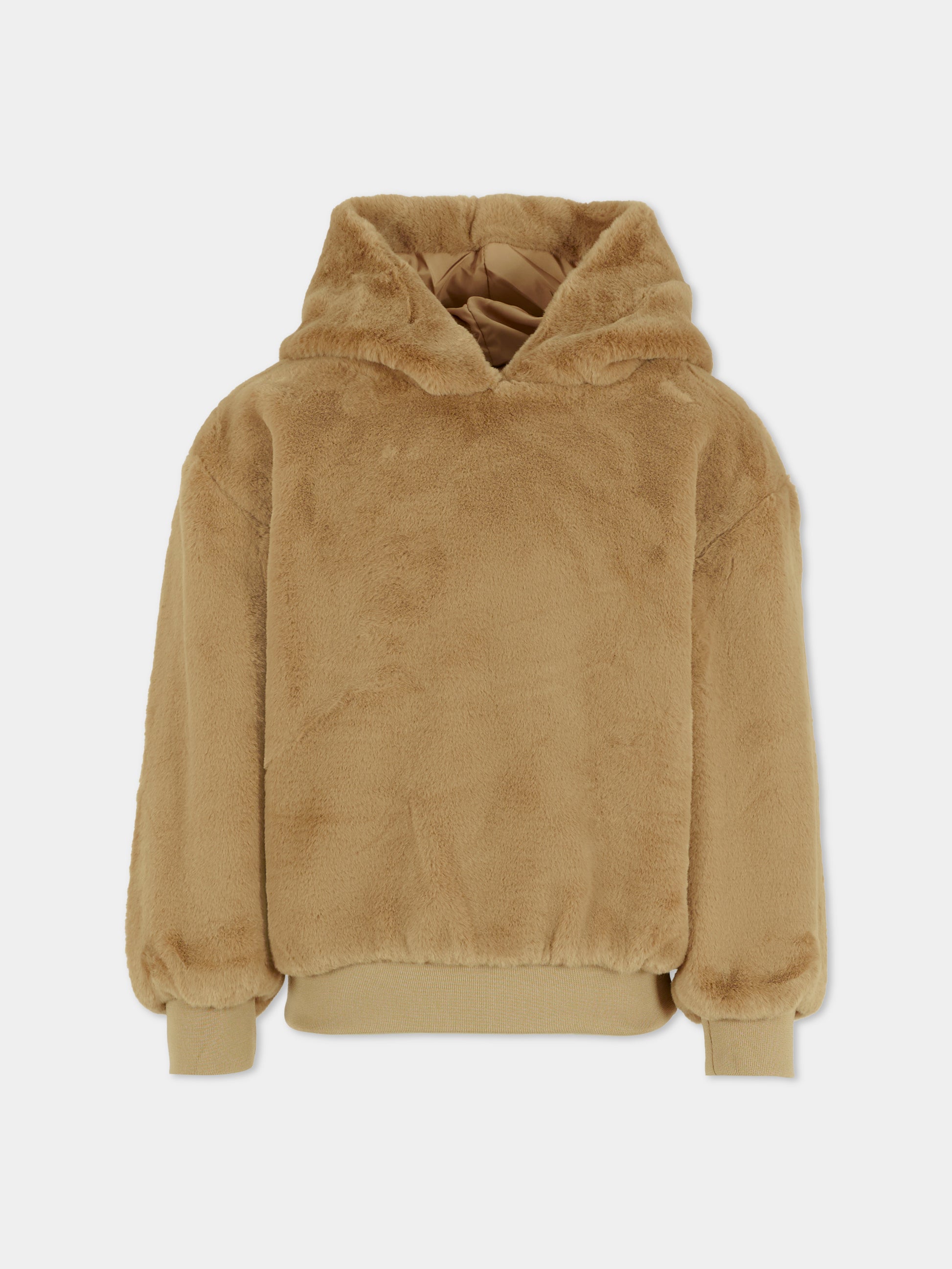 Felpa Maureen beige per bambina con logo,Molo,2W25J301 5510