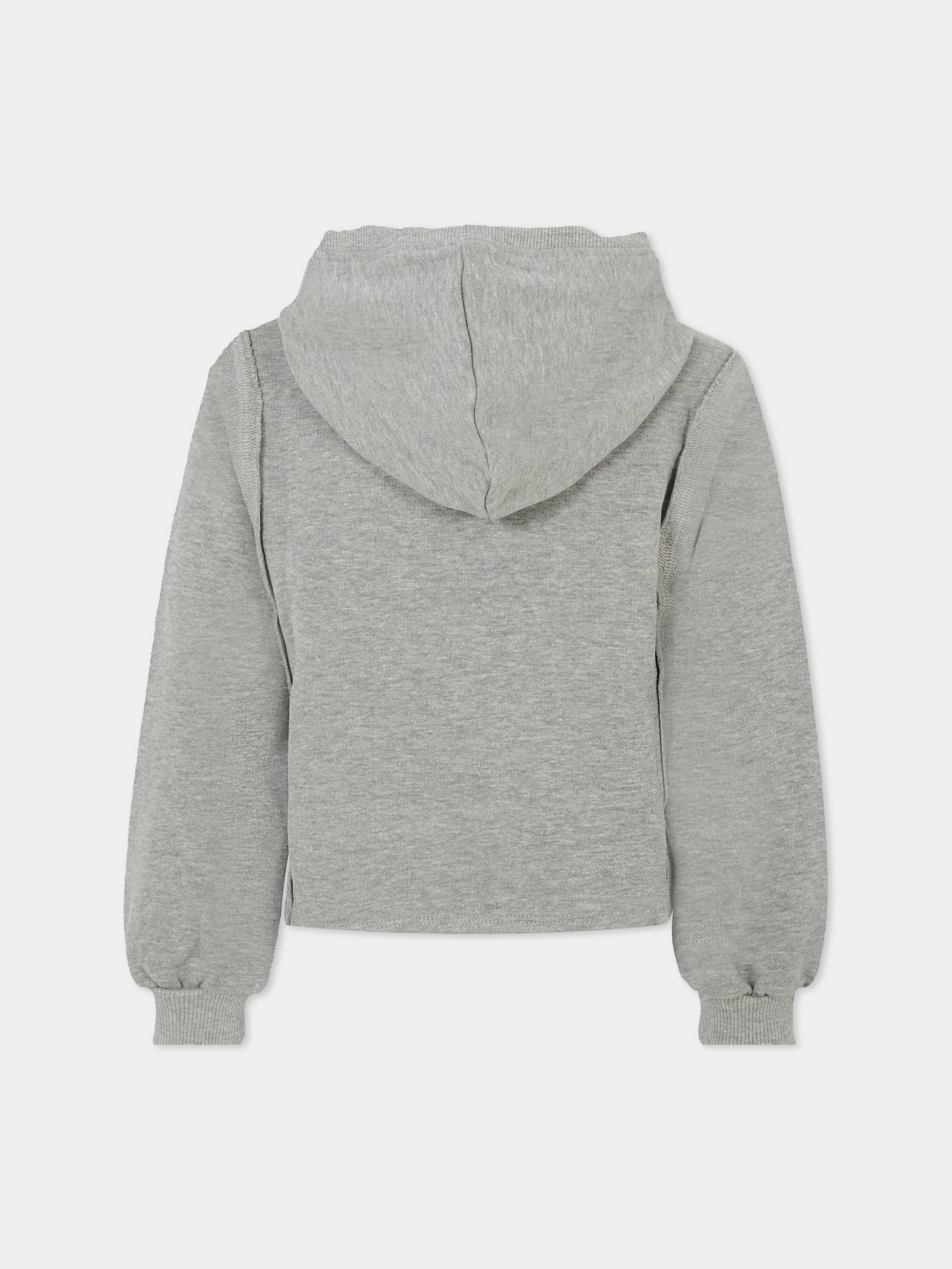 Felpa Madison grigia per bambini con logo,Molo,2W25J307 1046