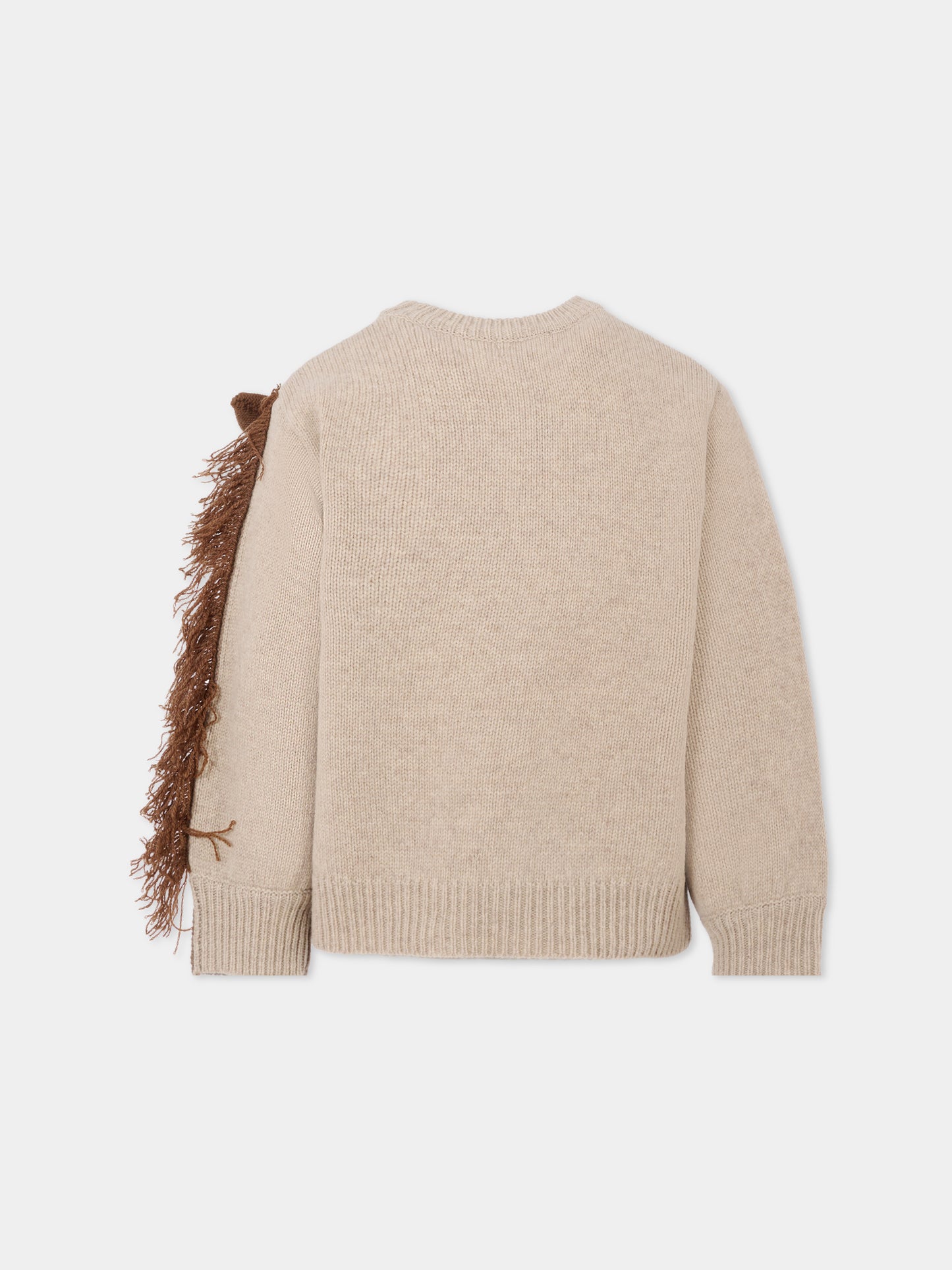 Maglione Gisela beige per bambina con cavallo,Molo,2W25K216 9603