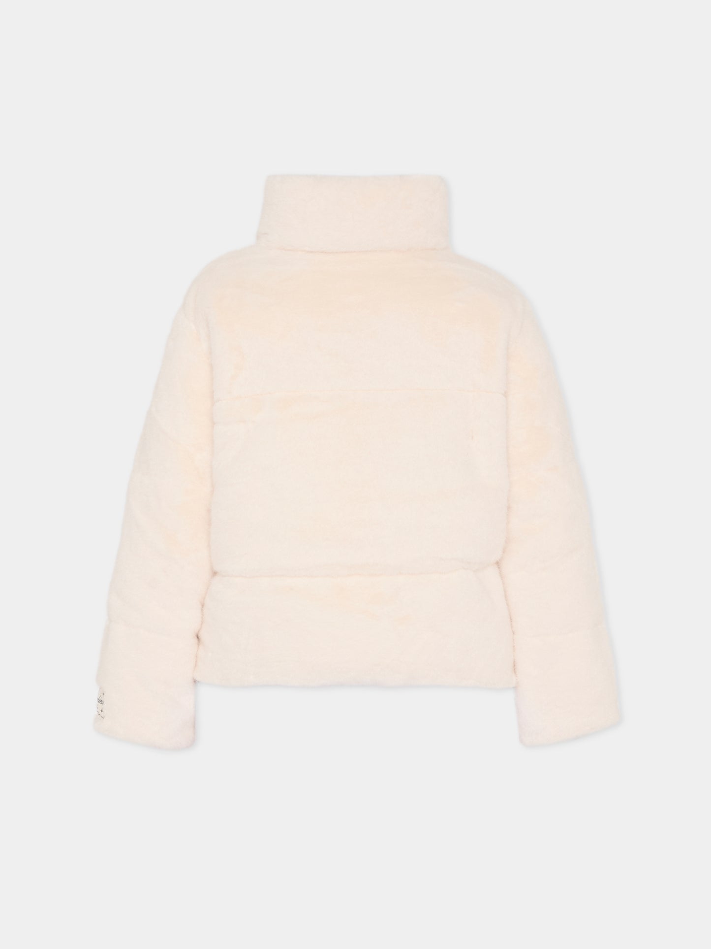 Piumino crop Havi avorio per bambina con patch,Molo,5W25M323 5553