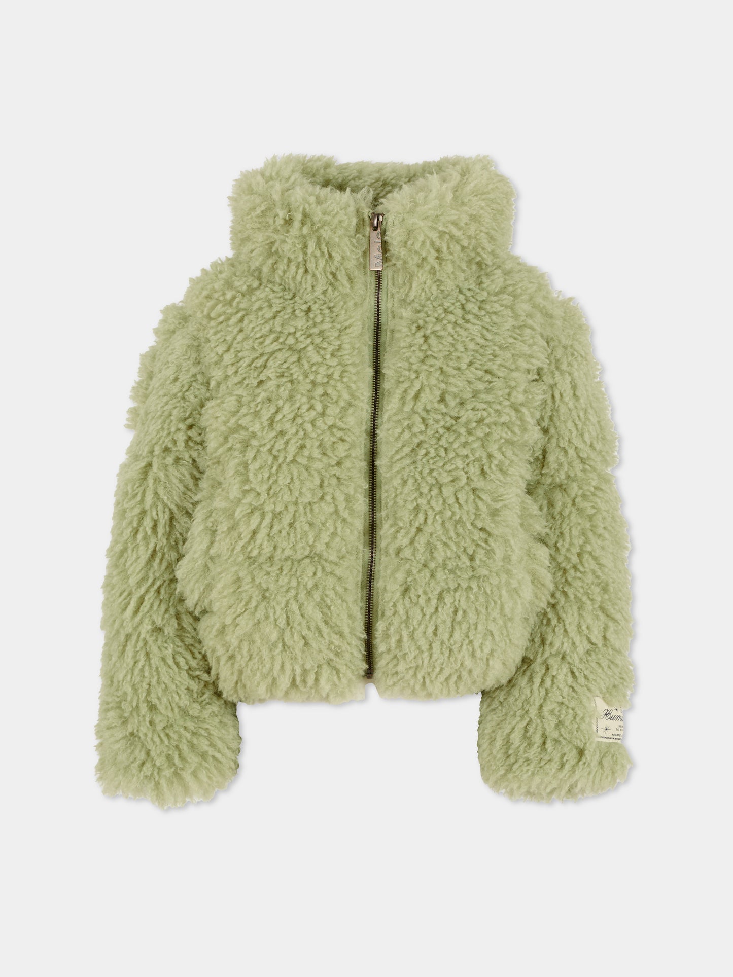 Ecopelliccia Havi verde per bambian con patch,Molo,5W25M326 8371