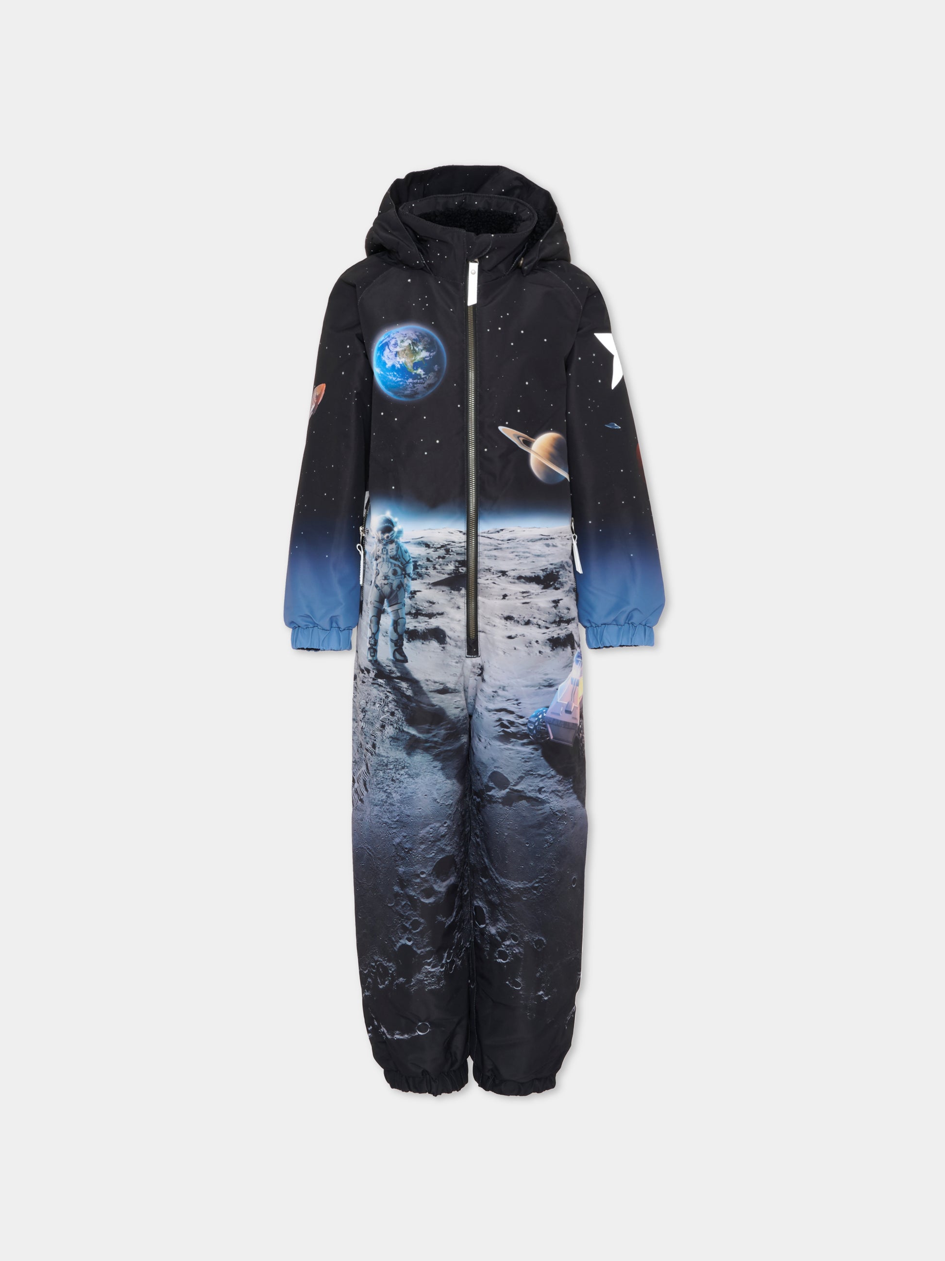 Tuta da neve Polar nera per bambino con stampa spazio,Molo,5W25N202 4950