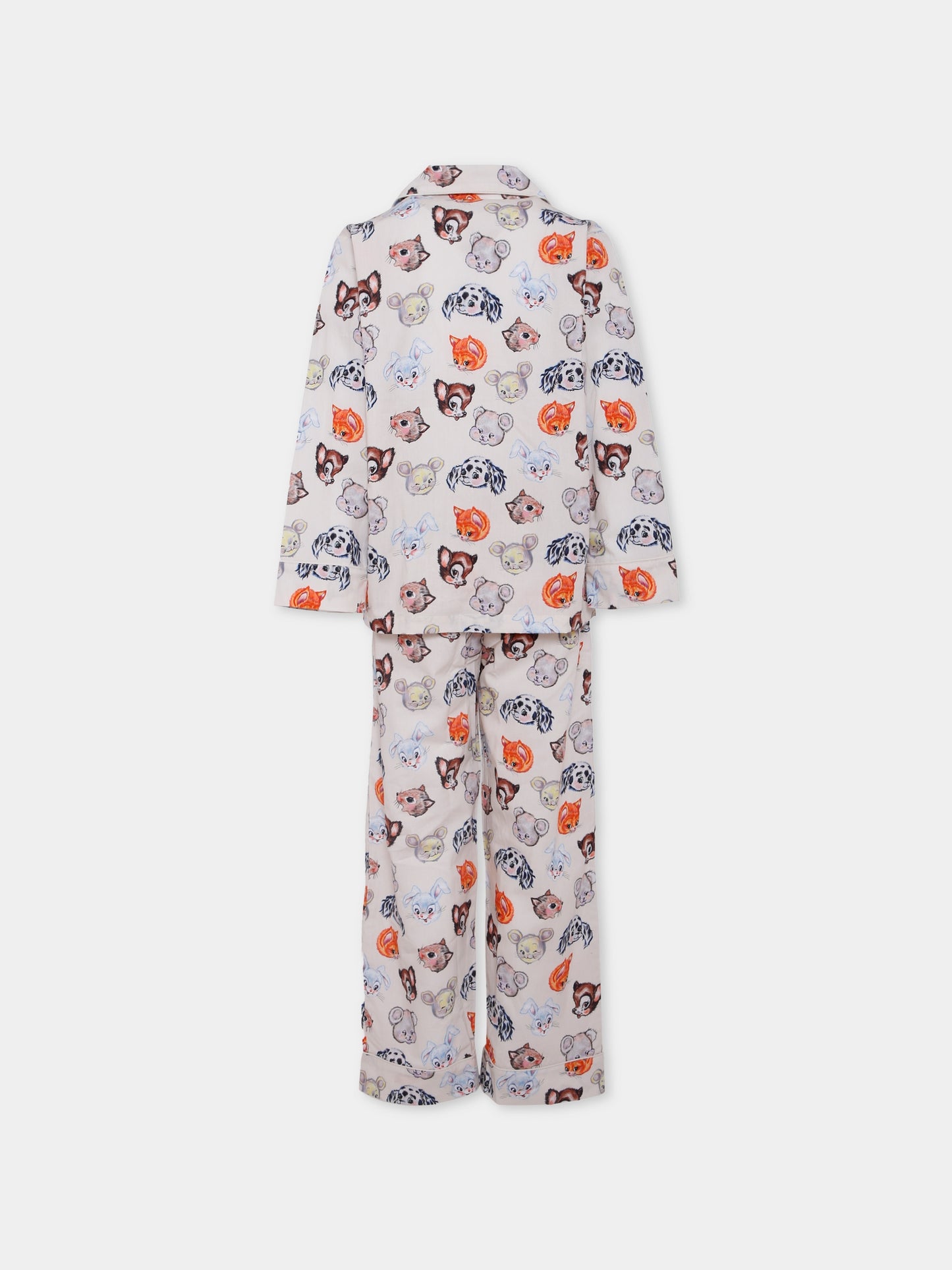 Pigiama Lex beige per bambina con animali all over,Molo,6W25R503 9748