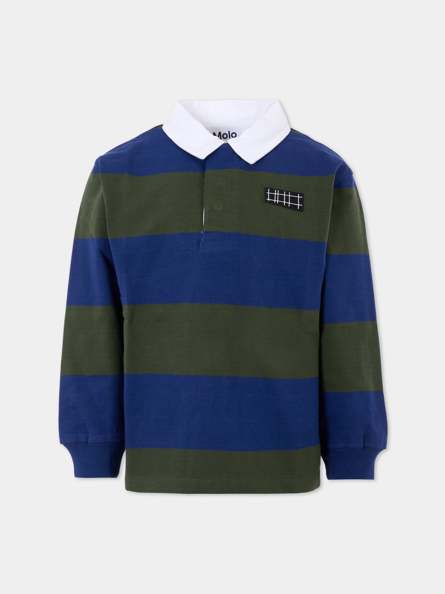 Polo Relz blu per bambino con patch,Molo,1W25A401 4962