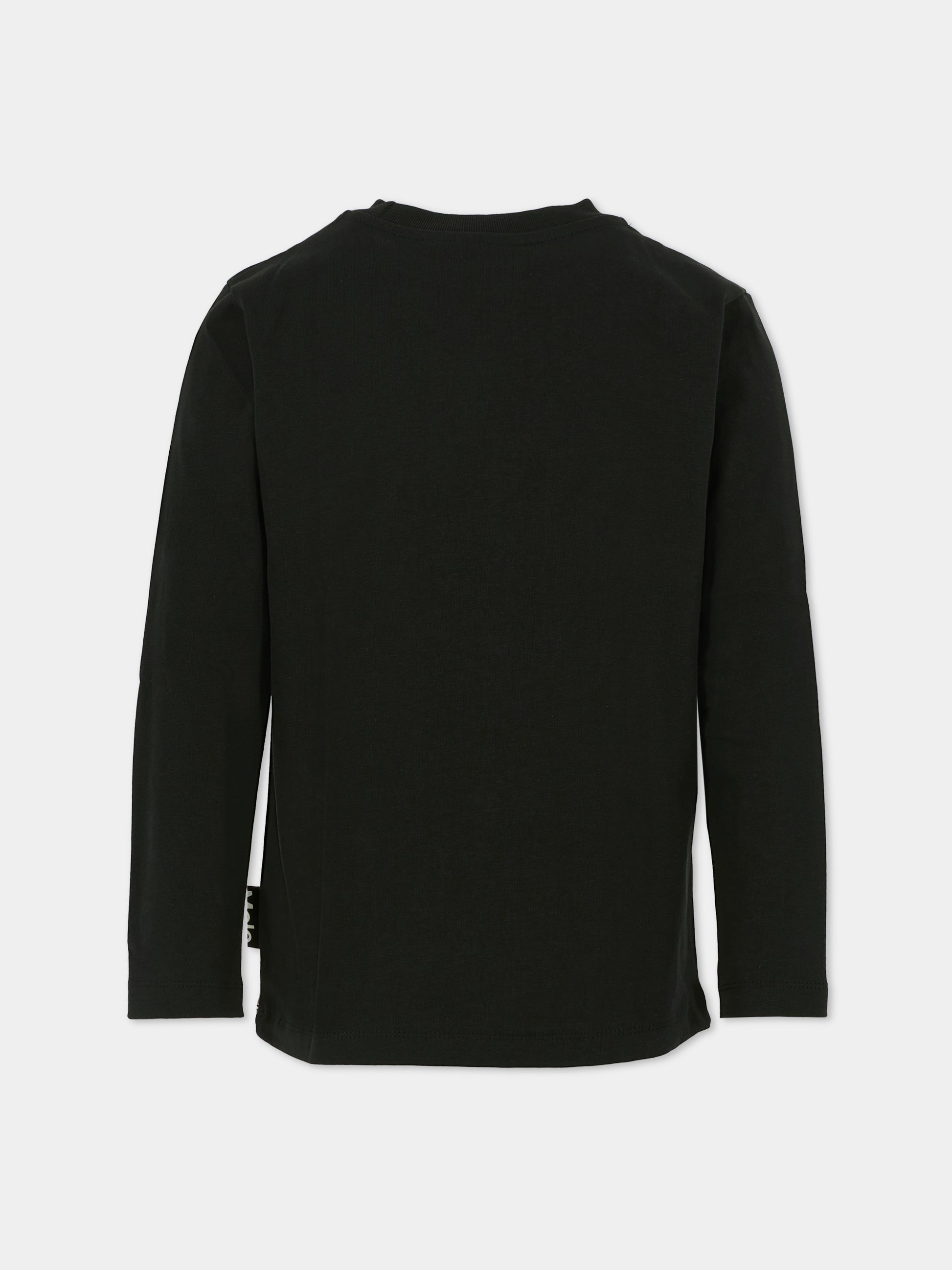 T-shirt Reif nera per bambino con cani,Molo,1W25A403 9614