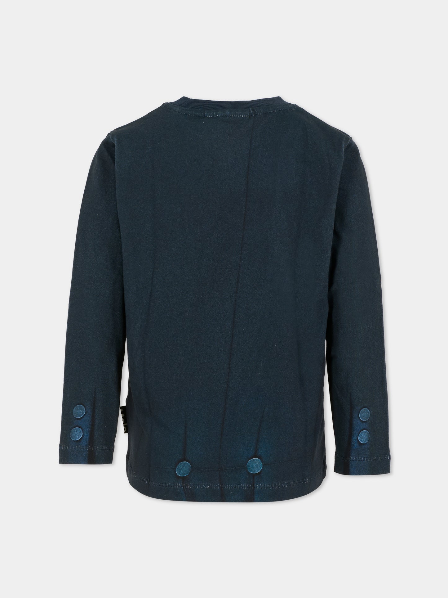 T-shirt Reif blu per bambino con stampa smoking,Molo,1W25A403 9764