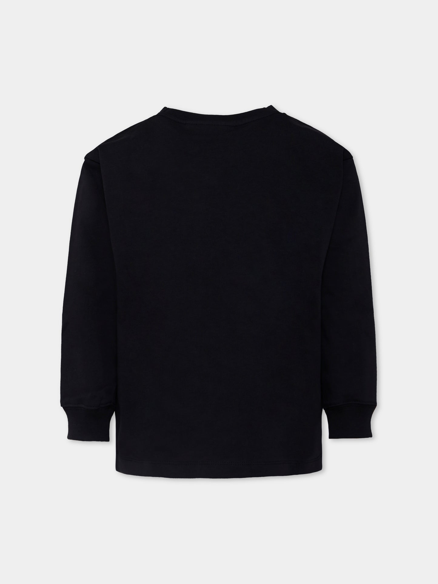 T-shirt Rube nera per bambino con gatto,Molo,1W25A404 4985