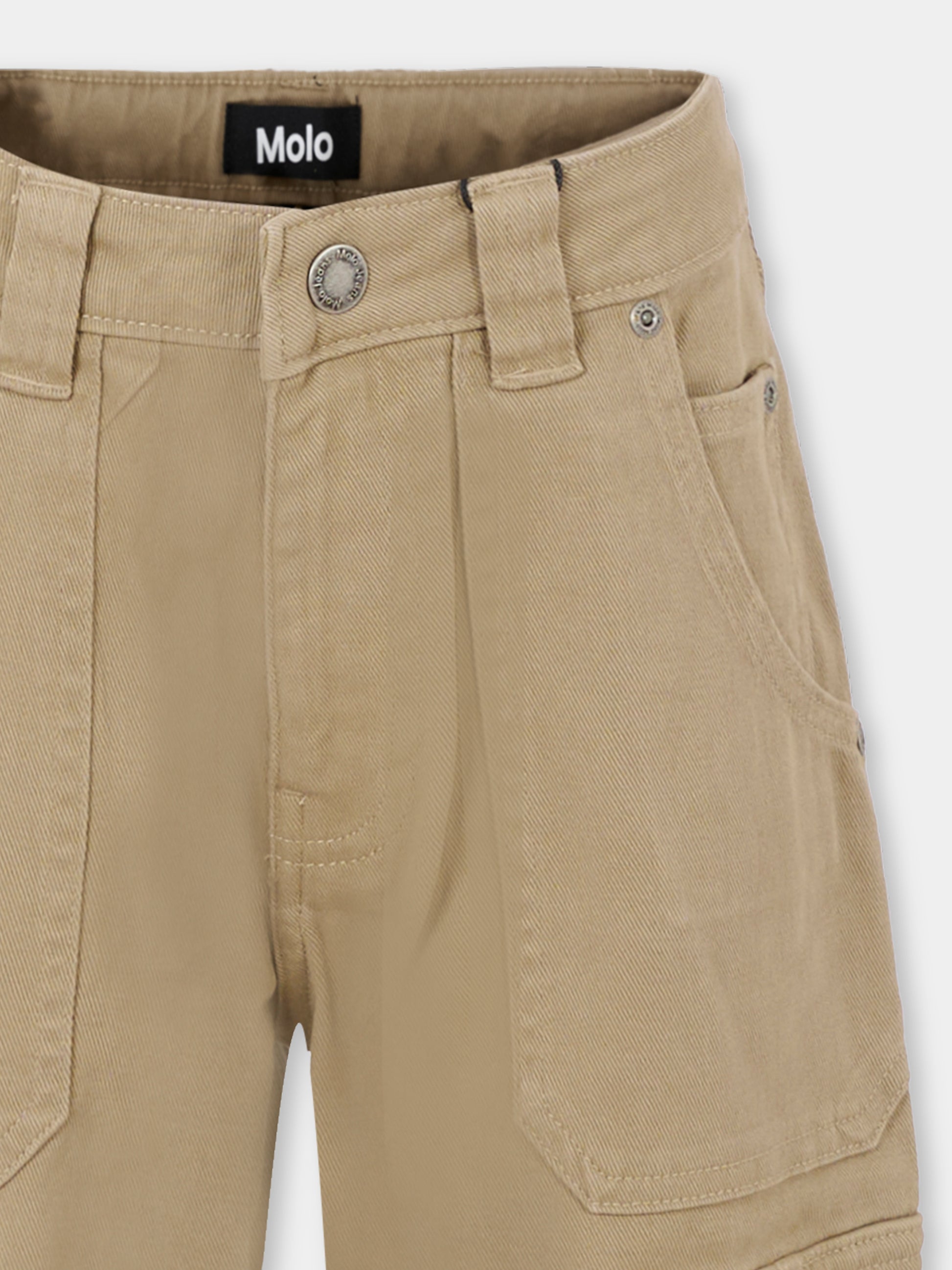 Pantaloni Aletr beige per bambino,Molo,1W25I109 8954