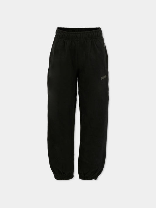 Pantaloni Adan nero per bambini con scritta,Molo,1W25I202 0099