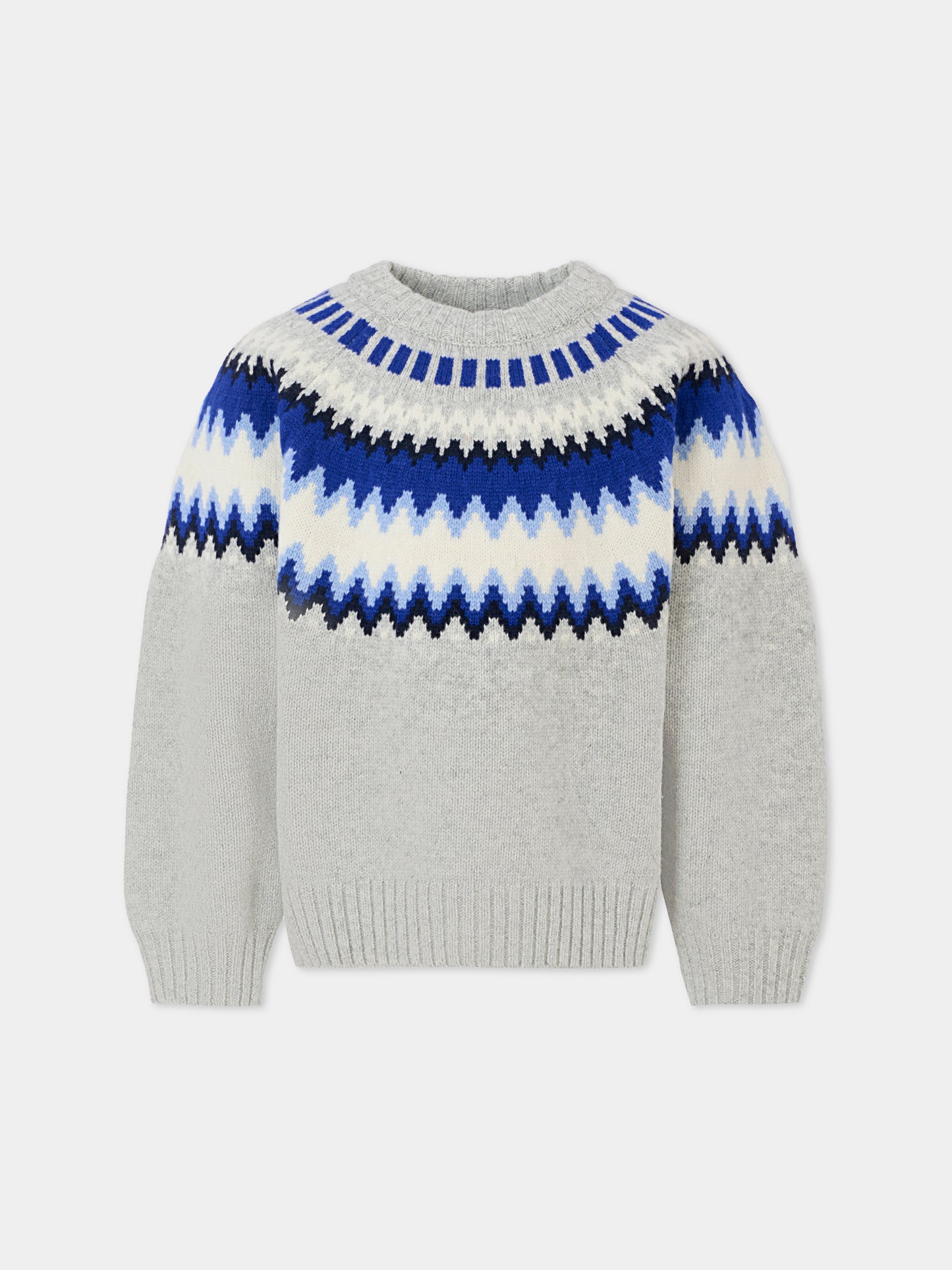 Maglione Baes grigio per bambino con motivo nordico,Molo,1W25K202 9600