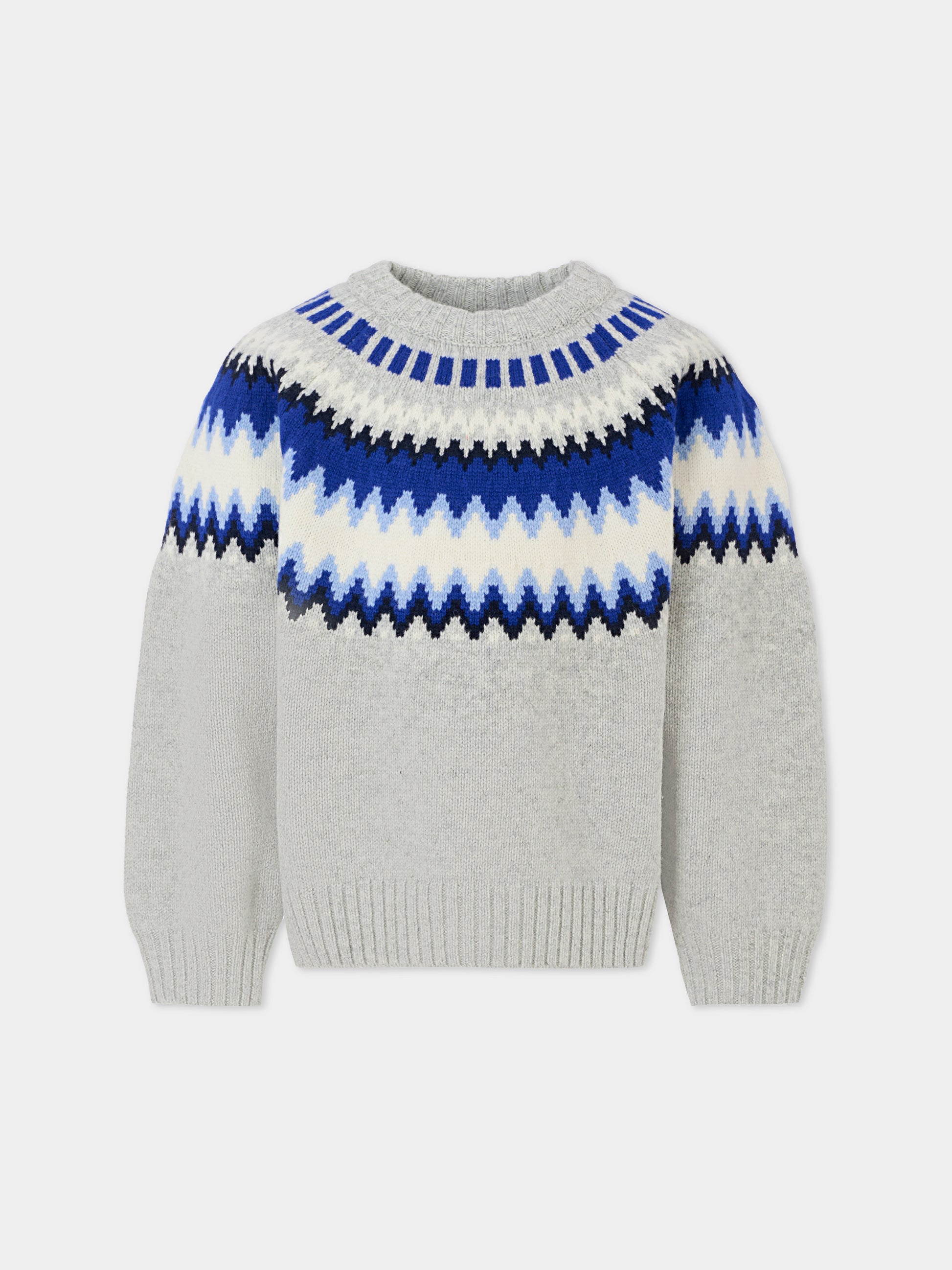 Maglione Baes grigio per bambino con motivo nordico,Molo,1W25K202 9600